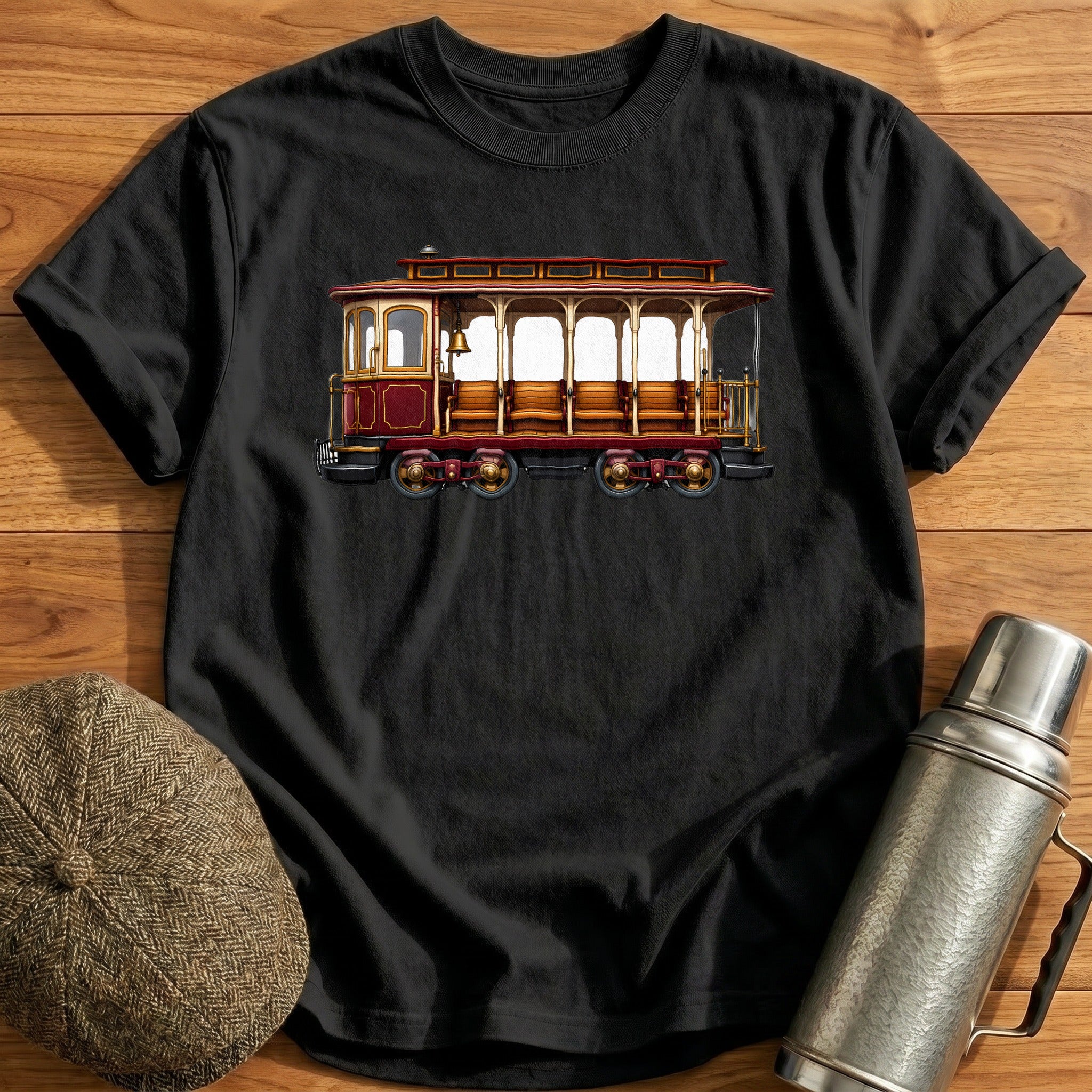 Cablecar Side T-Shirt - Black