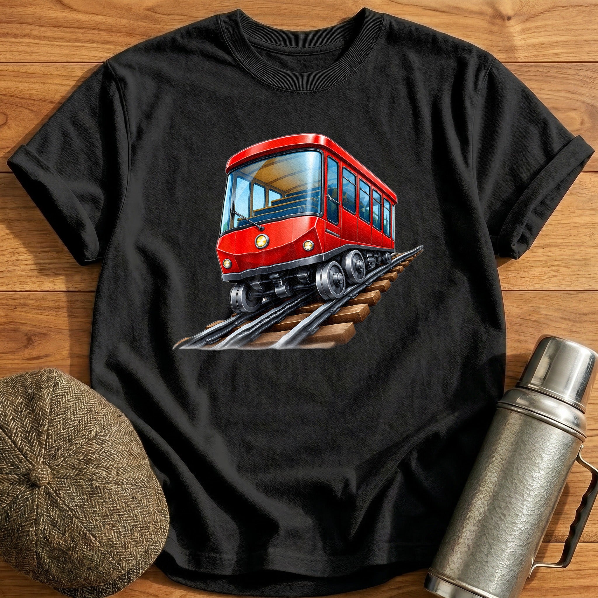 Funicular Front34 T-Shirt - Black