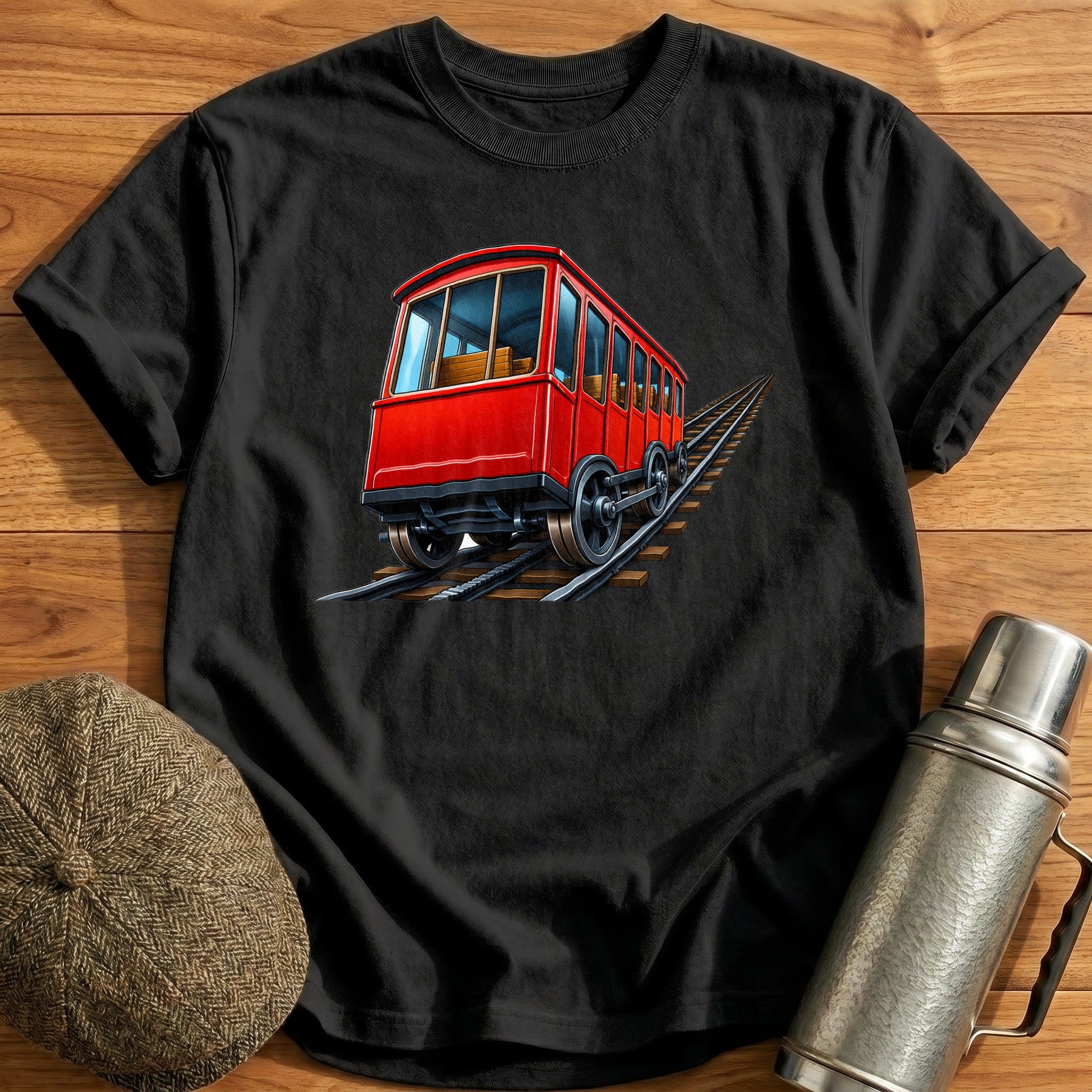 Funicular Rear34 T-Shirt - Black