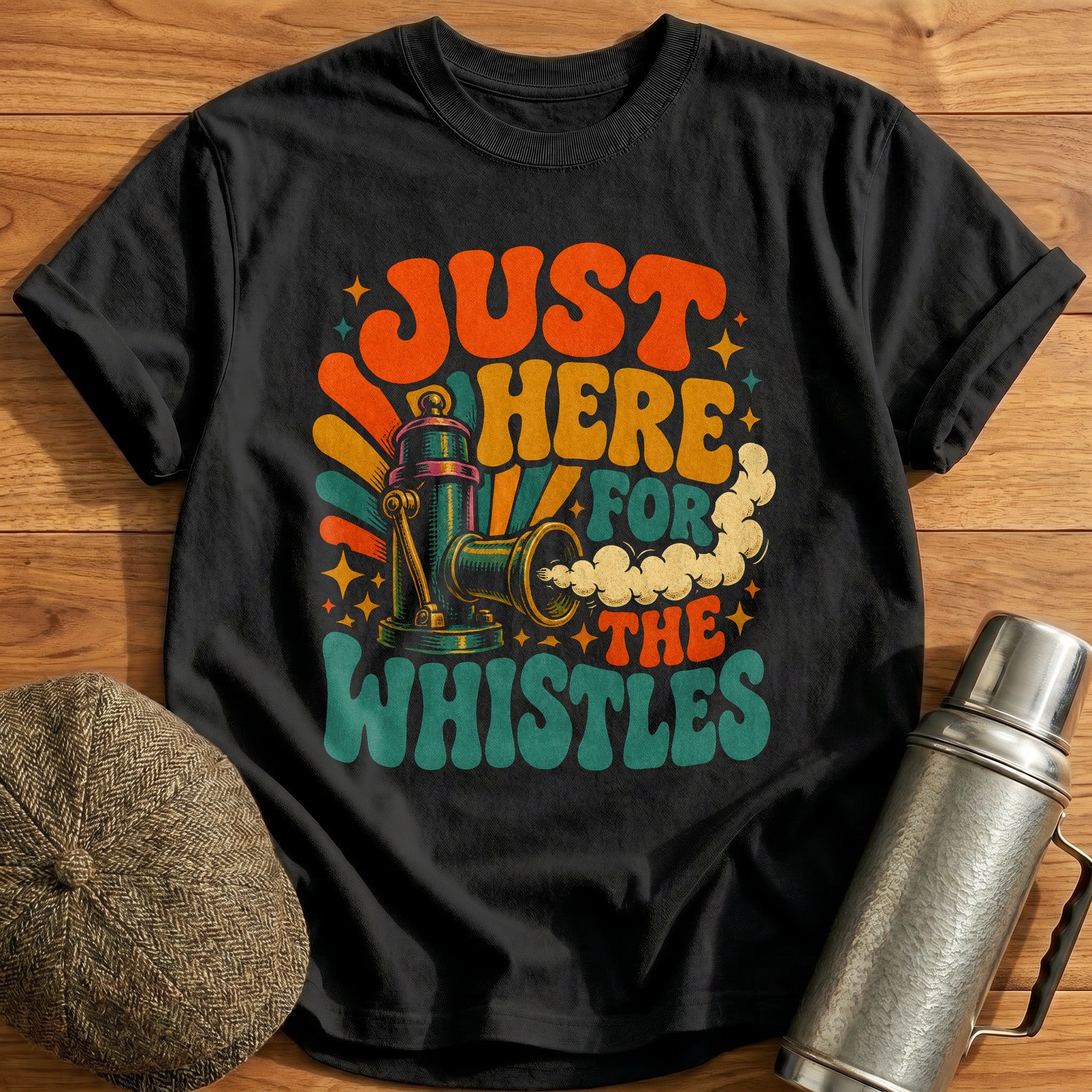 Just Here for the Whistles T-Shirt - Black