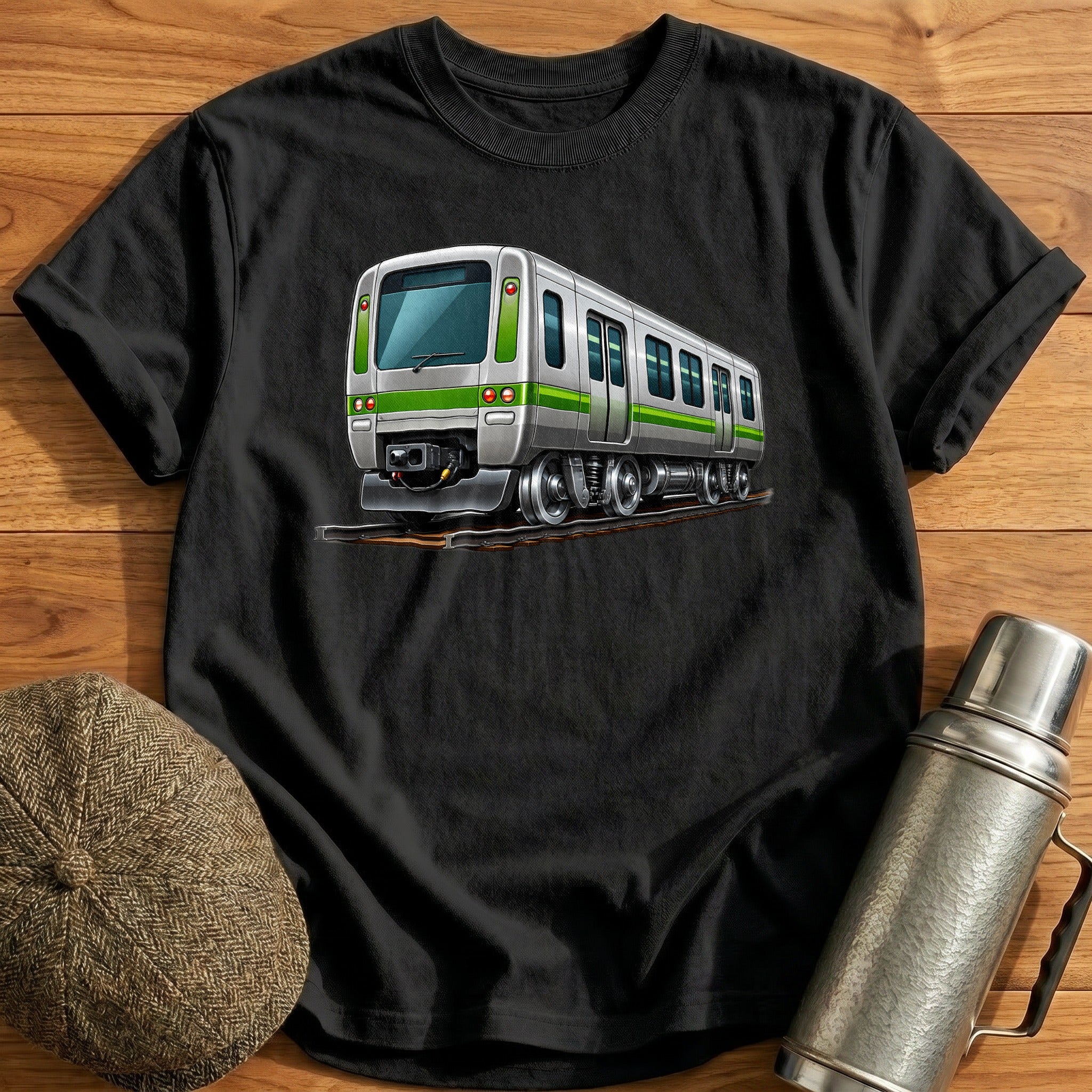 Metrotrain Rear34 T-Shirt - Black