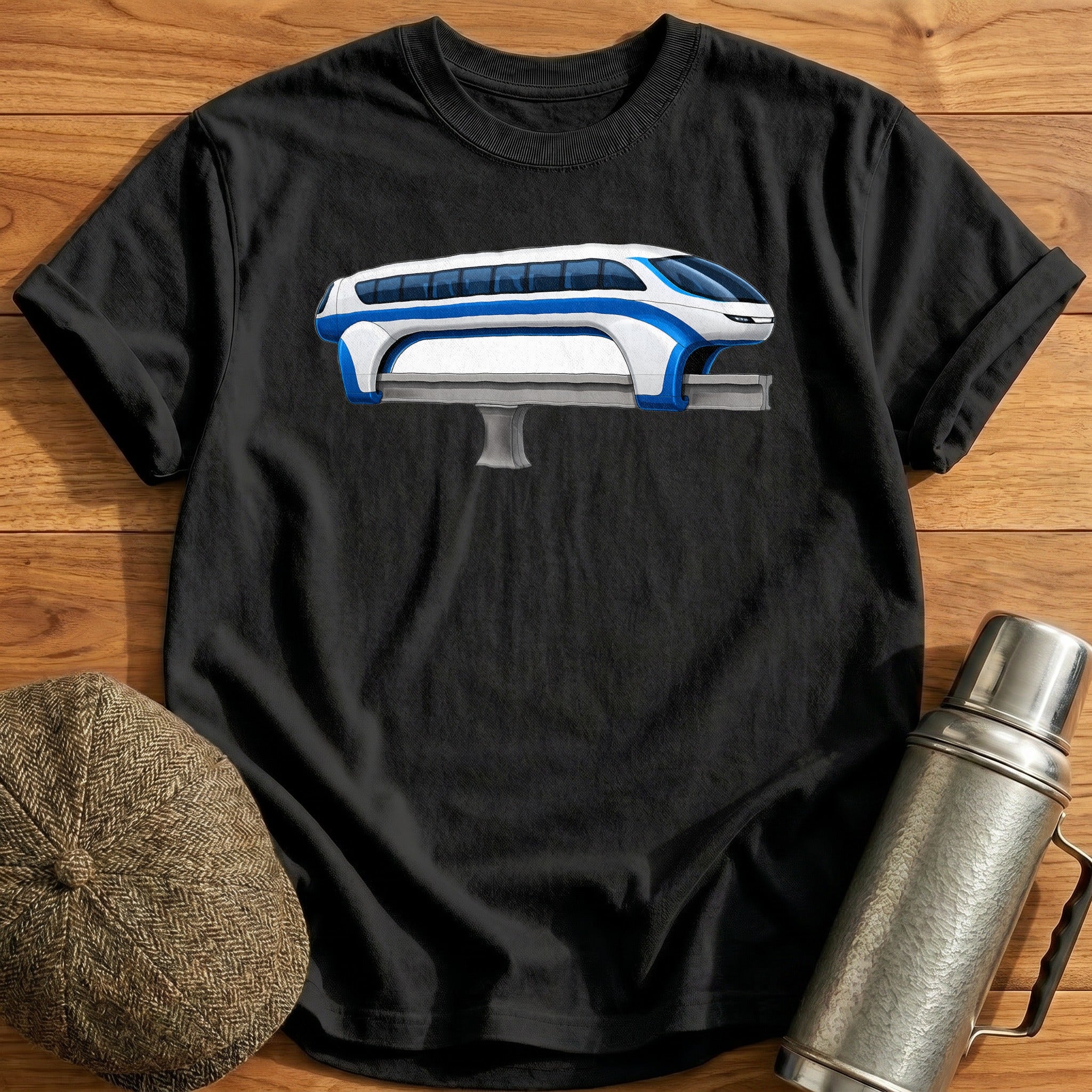 Monorail Side T-Shirt - Black