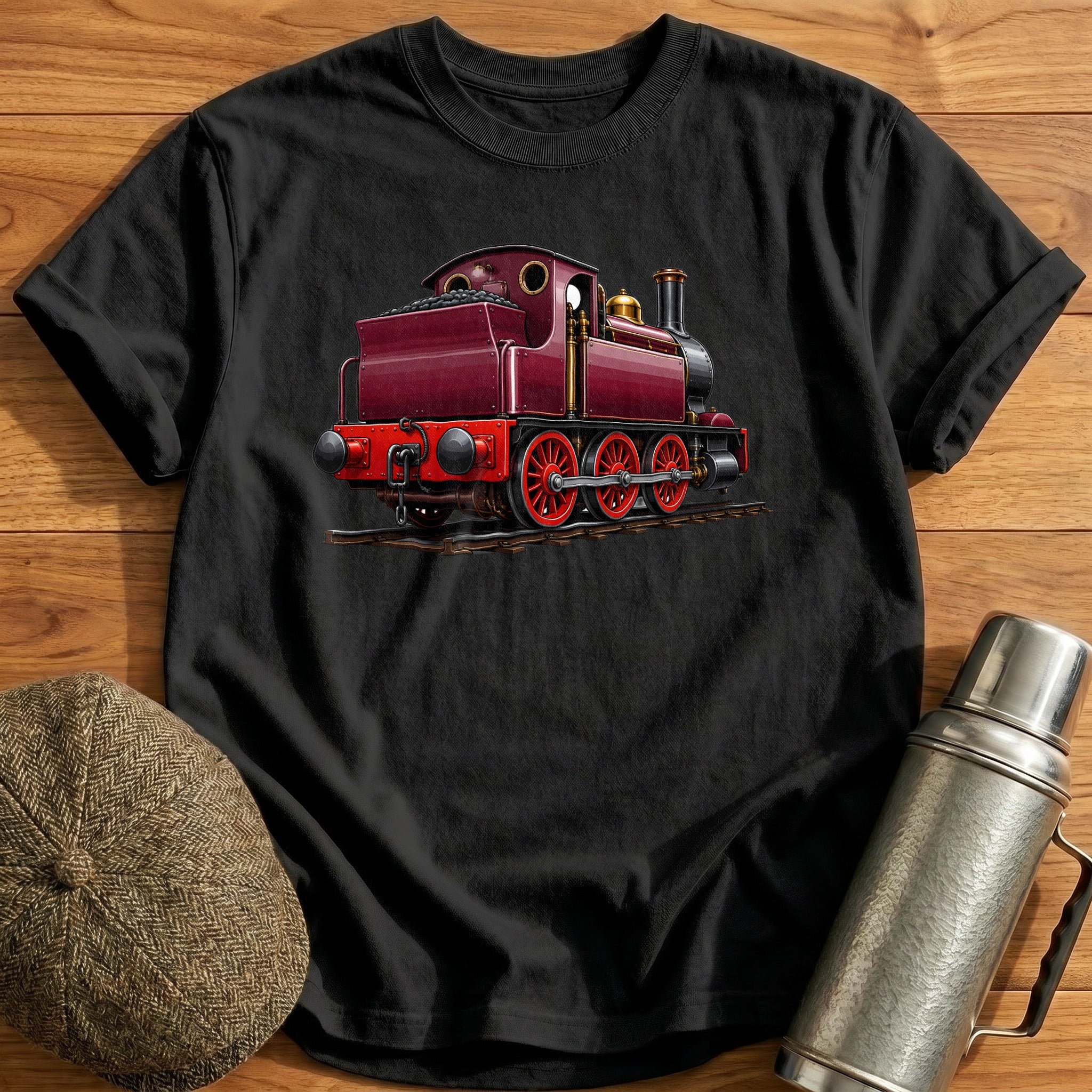 Tankengine Rear34 T-Shirt - Black