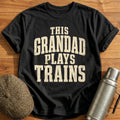 This Grandad Plays Trains II T-Shirt - Black