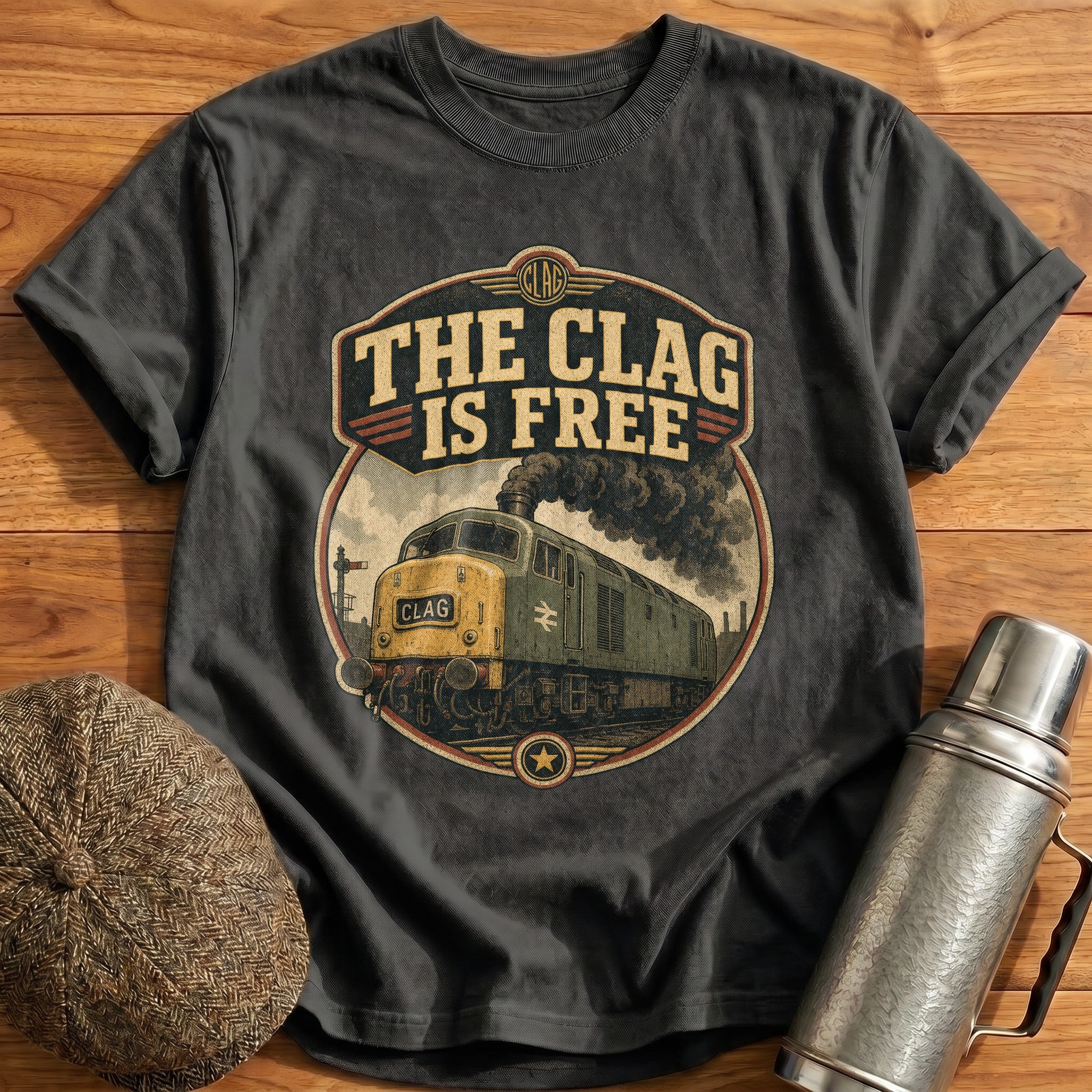 The Clag is Free T-Shirt - Charcoal