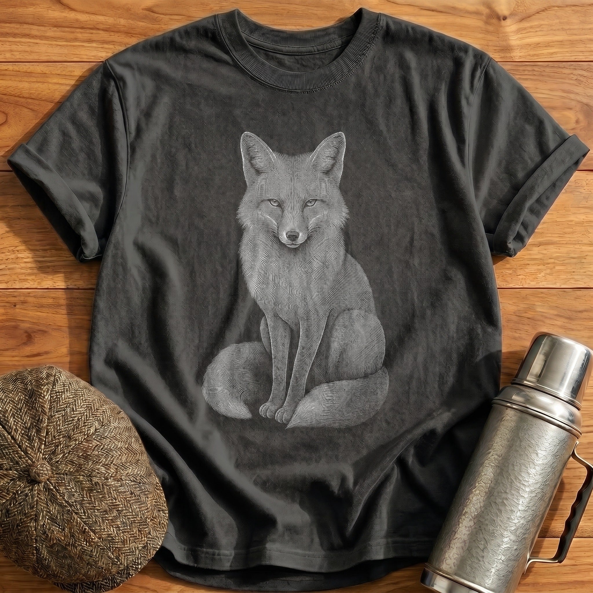 Fox T-Shirt - Charcoal