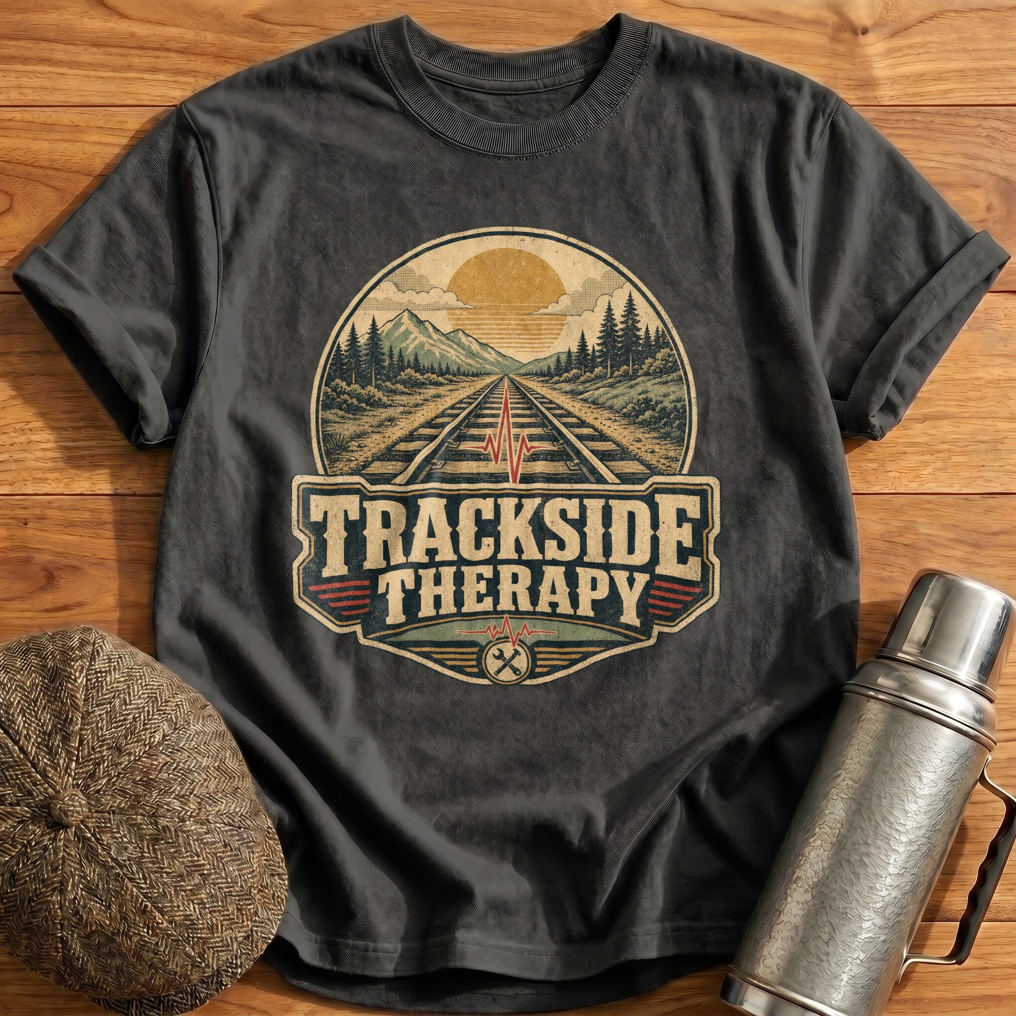 Trackside Therapy T-Shirt - Charcoal