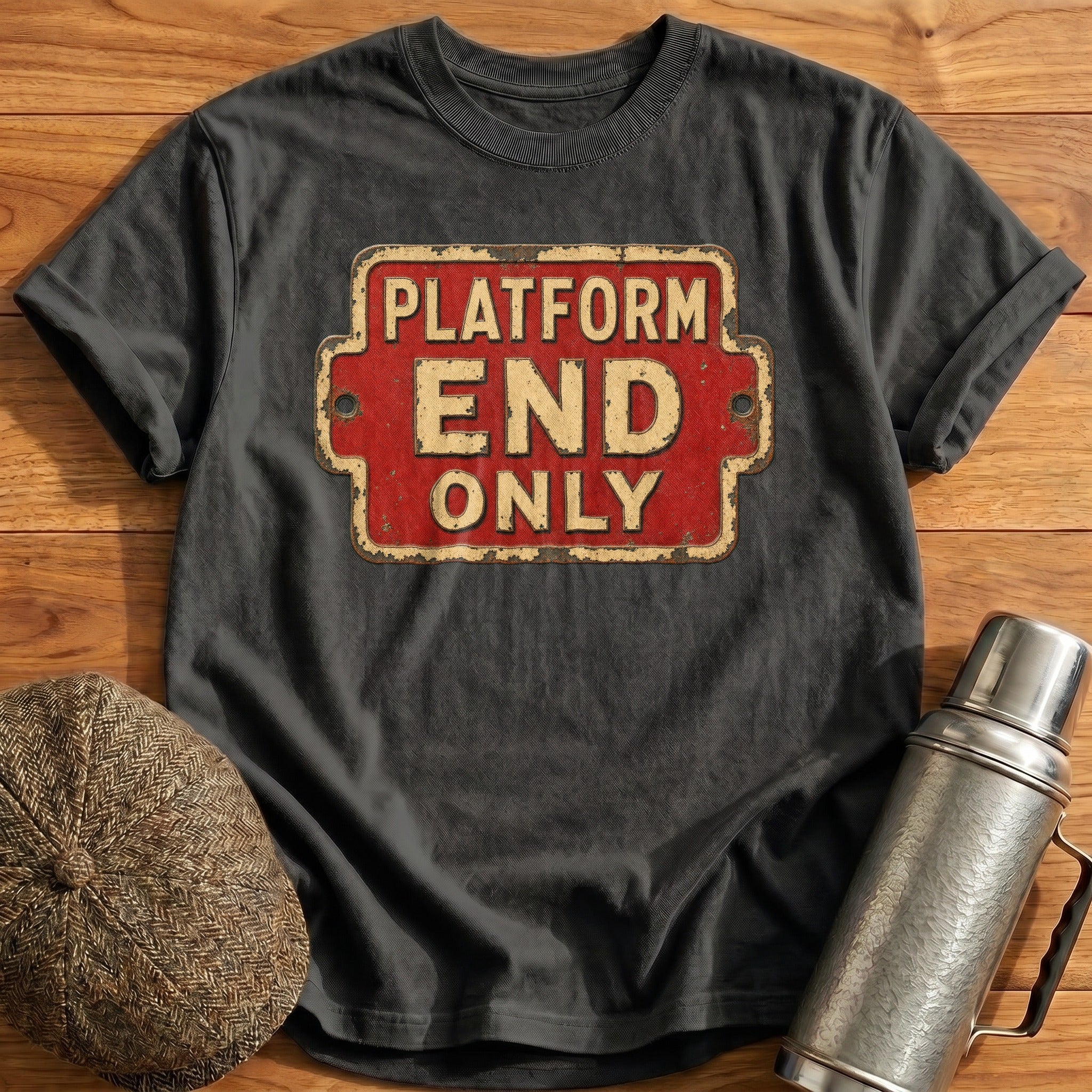 Platform End Only T-Shirt - Charcoal