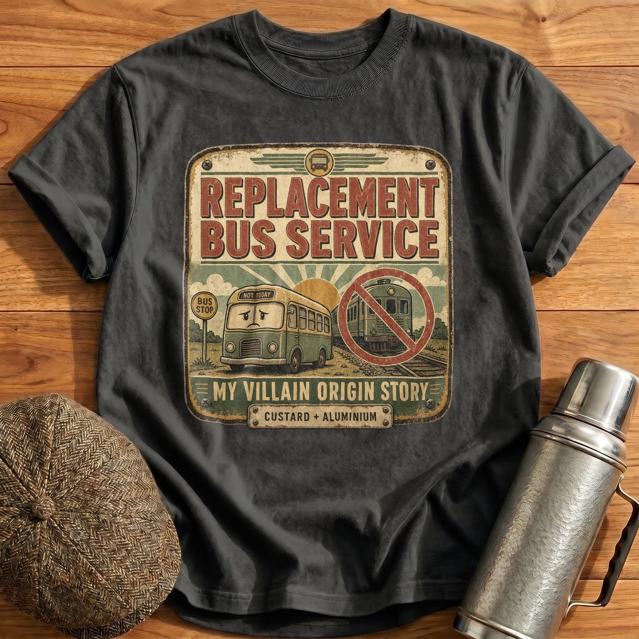 Replacement Bus Service T-Shirt - Charcoal