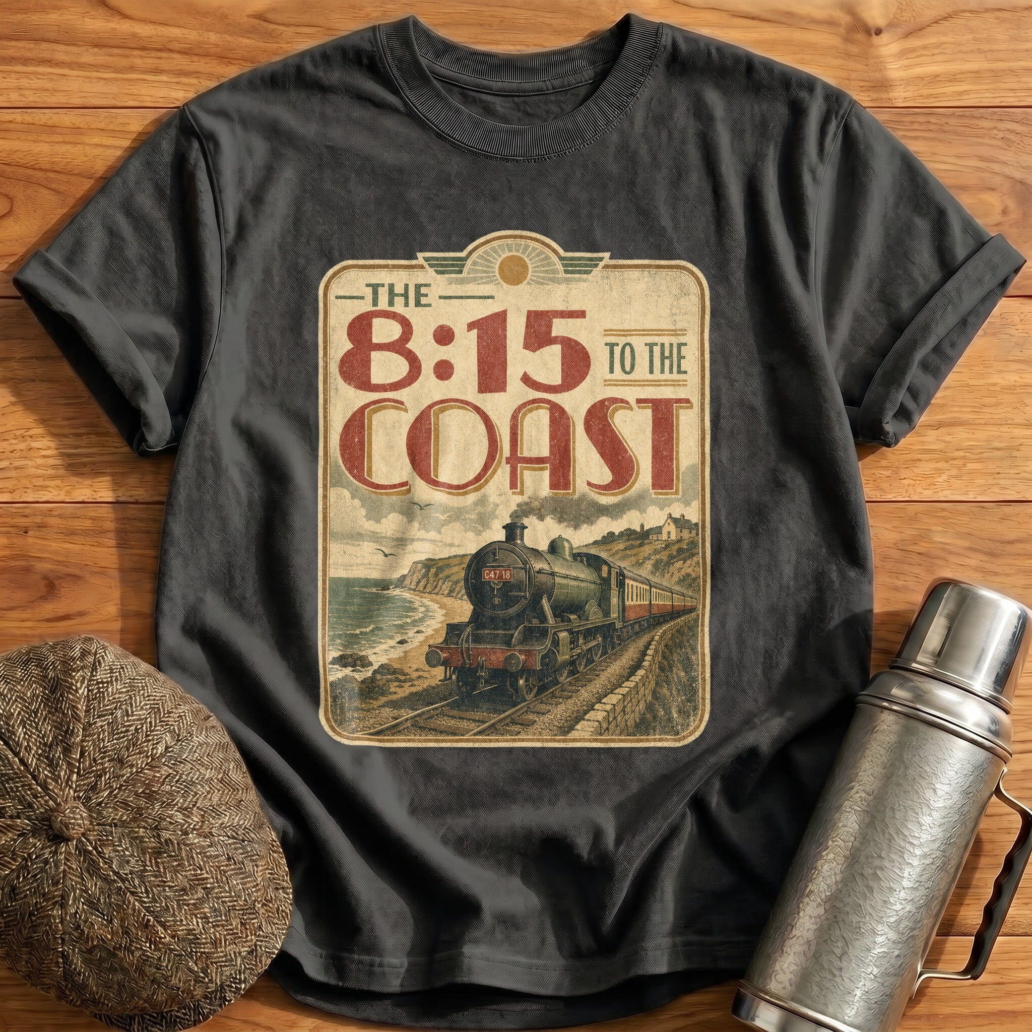 The 815 to the Coast T-Shirt - Charcoal