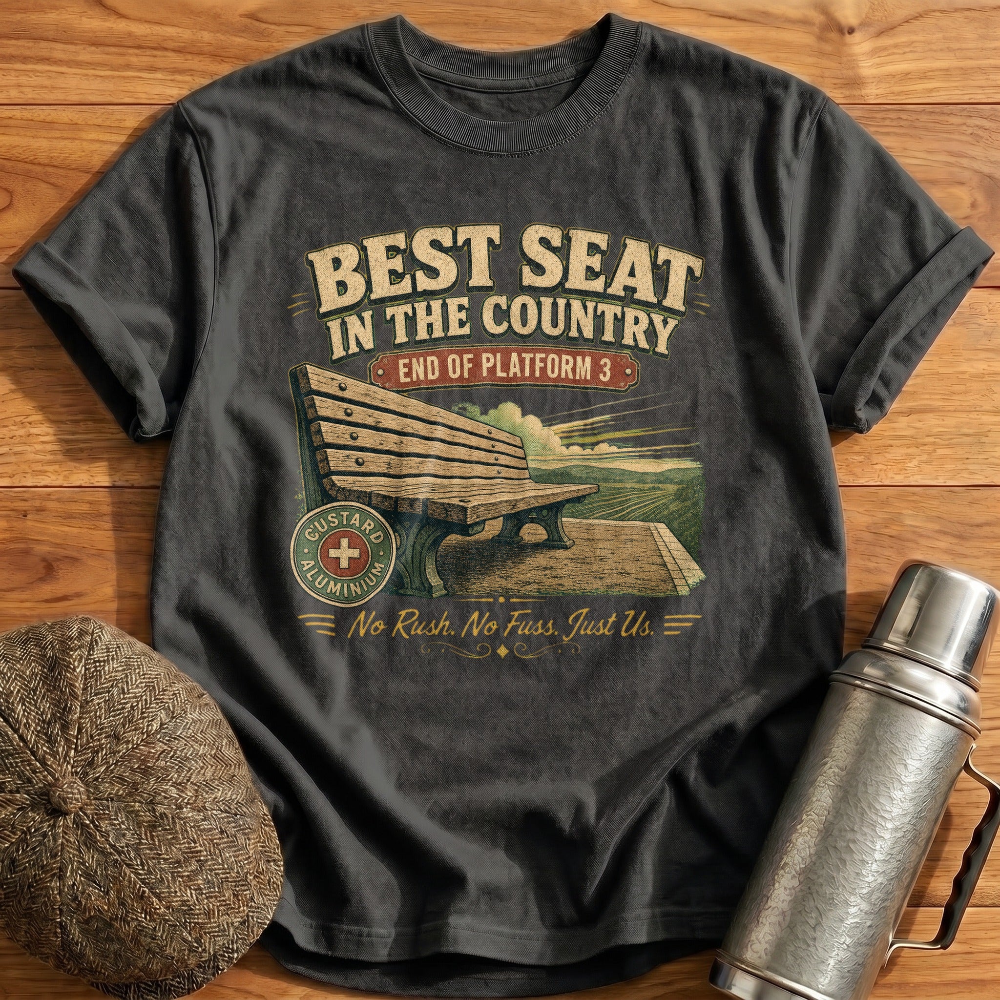 Best Seat in the Country T-Shirt - Charcoal
