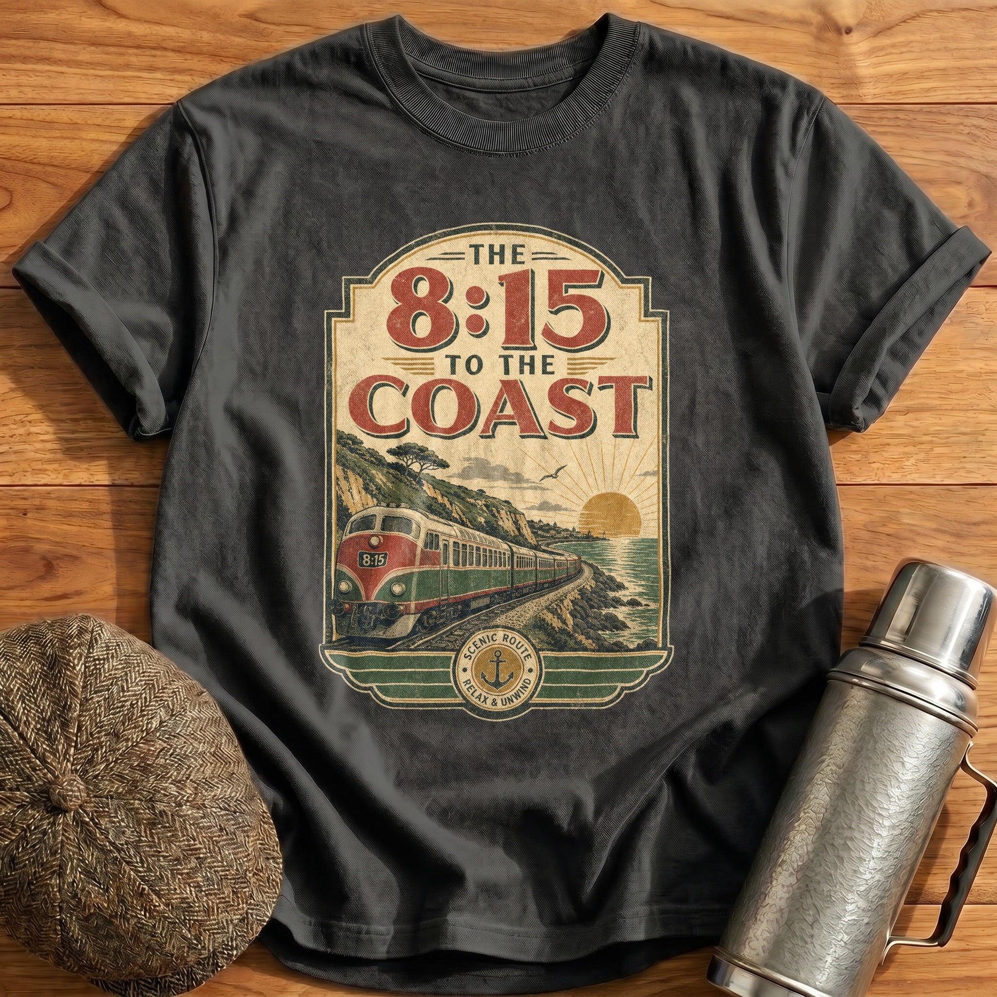 The 815 to the Coast II T-Shirt - Charcoal