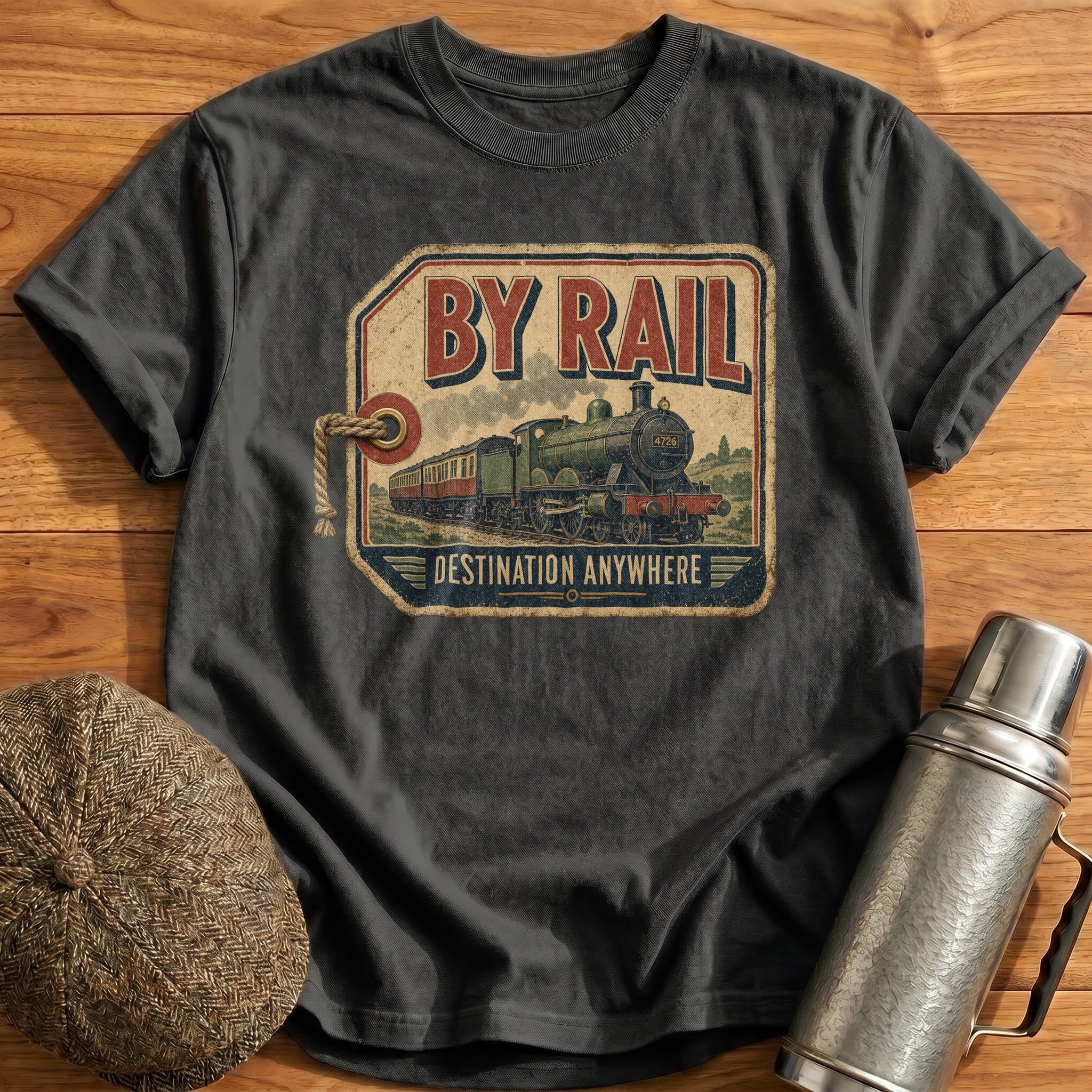 By Rail T-Shirt - Charcoal