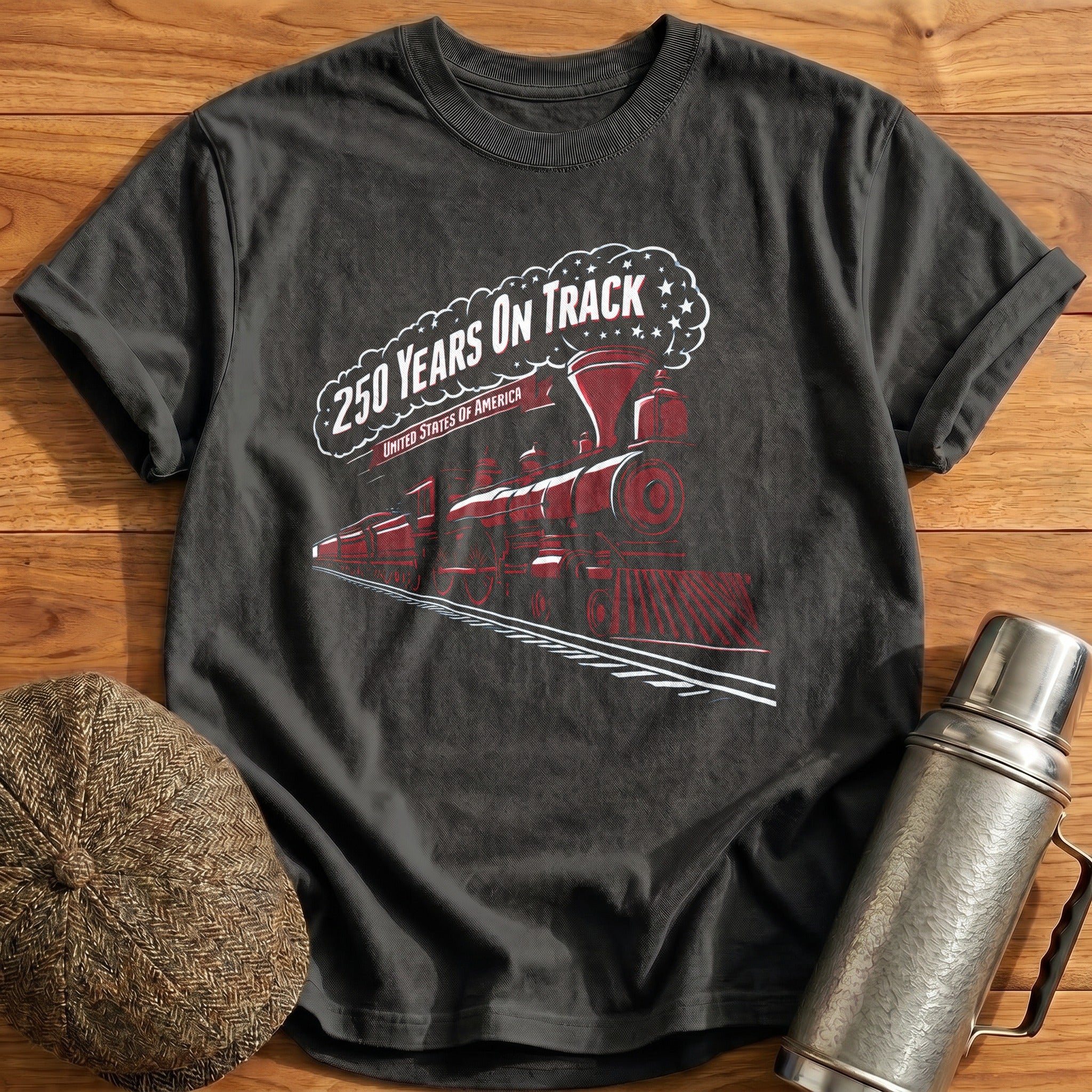 Years On Track Clean T-Shirt - Charcoal
