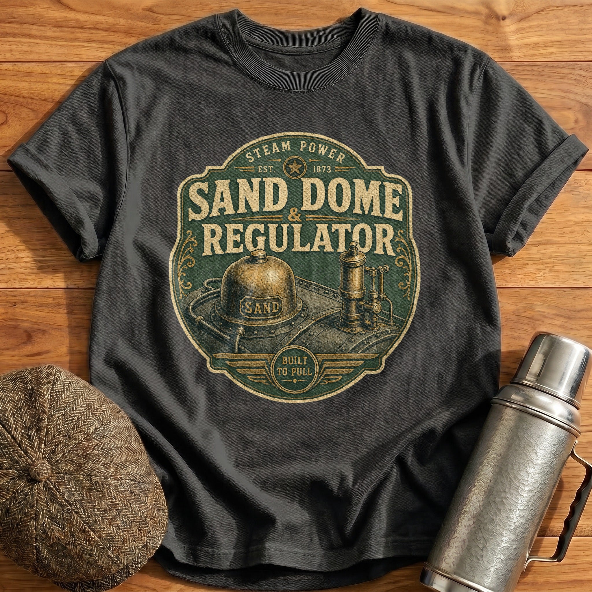 Sand Dome & Regulator T-Shirt - Charcoal