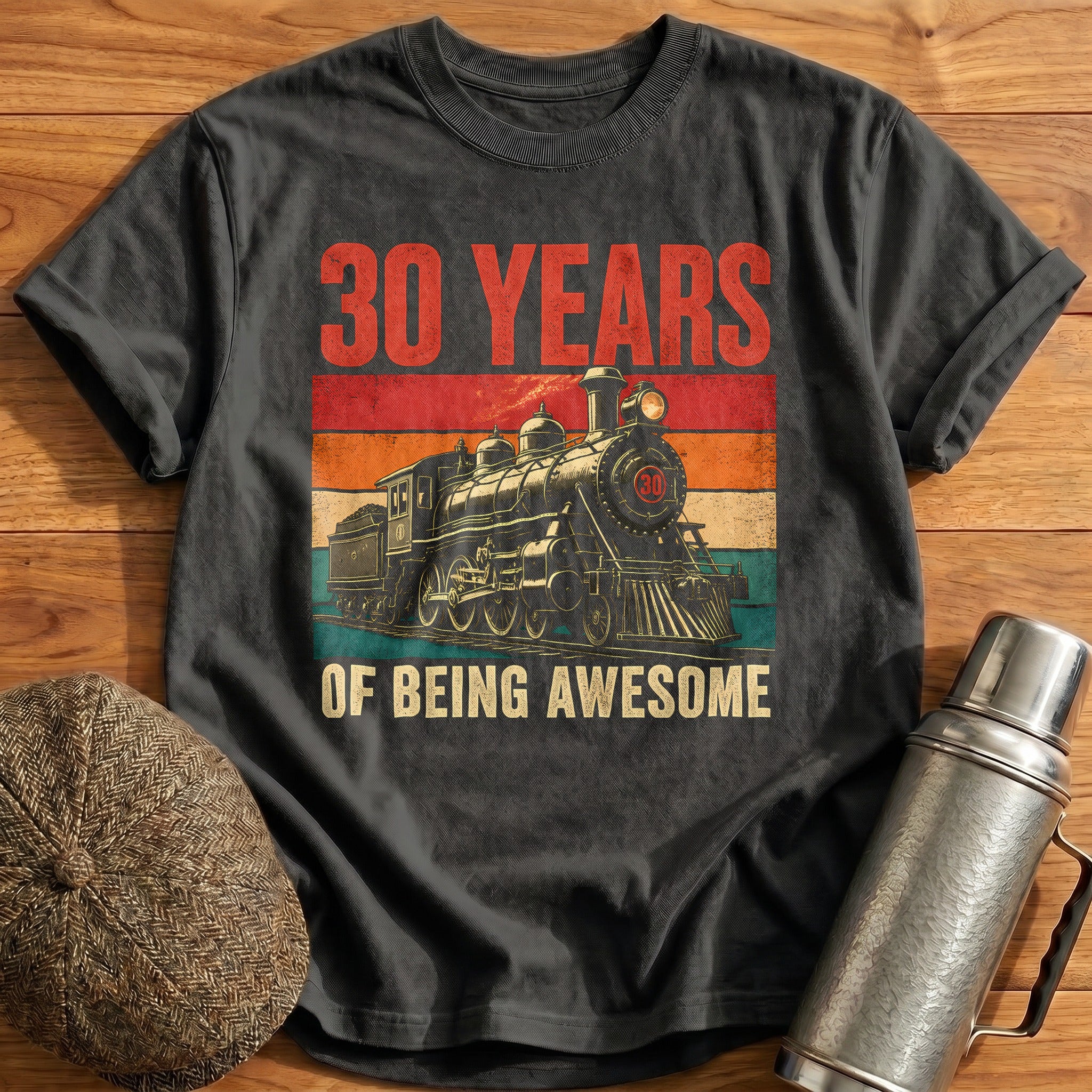 30 Being Awesome T-Shirt - Charcoal