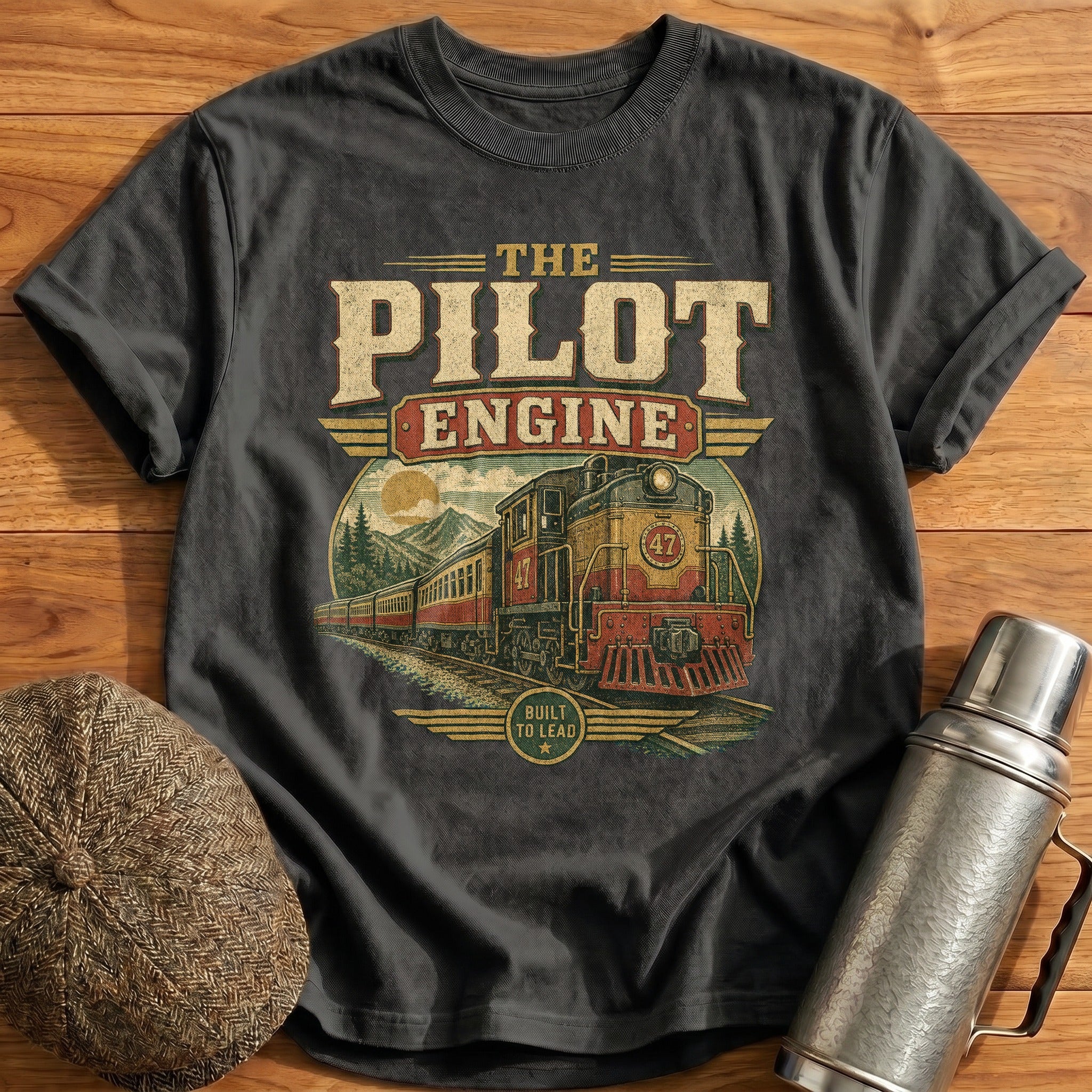 The Pilot Engine T-Shirt - Charcoal