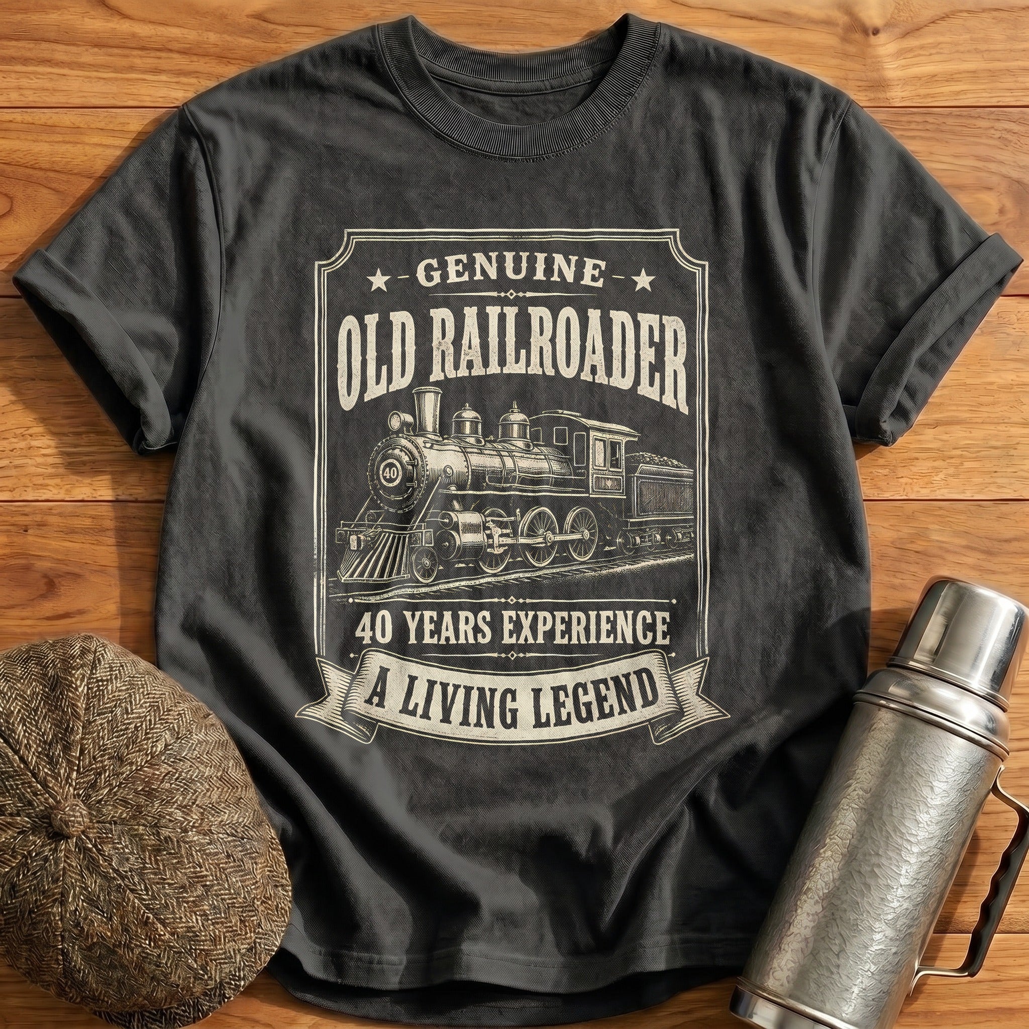 40 Living Legend T-Shirt - Charcoal