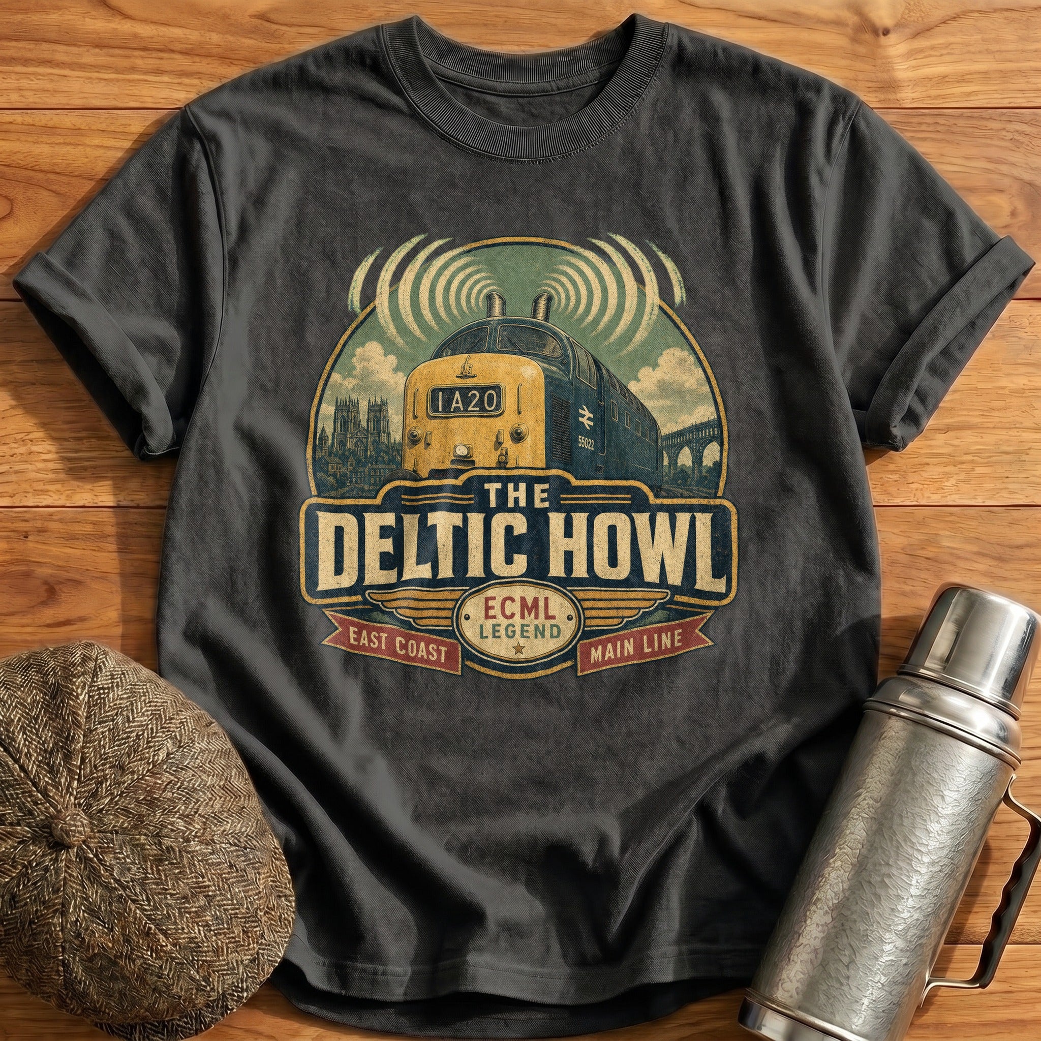 The Deltic Howl T-Shirt - Charcoal
