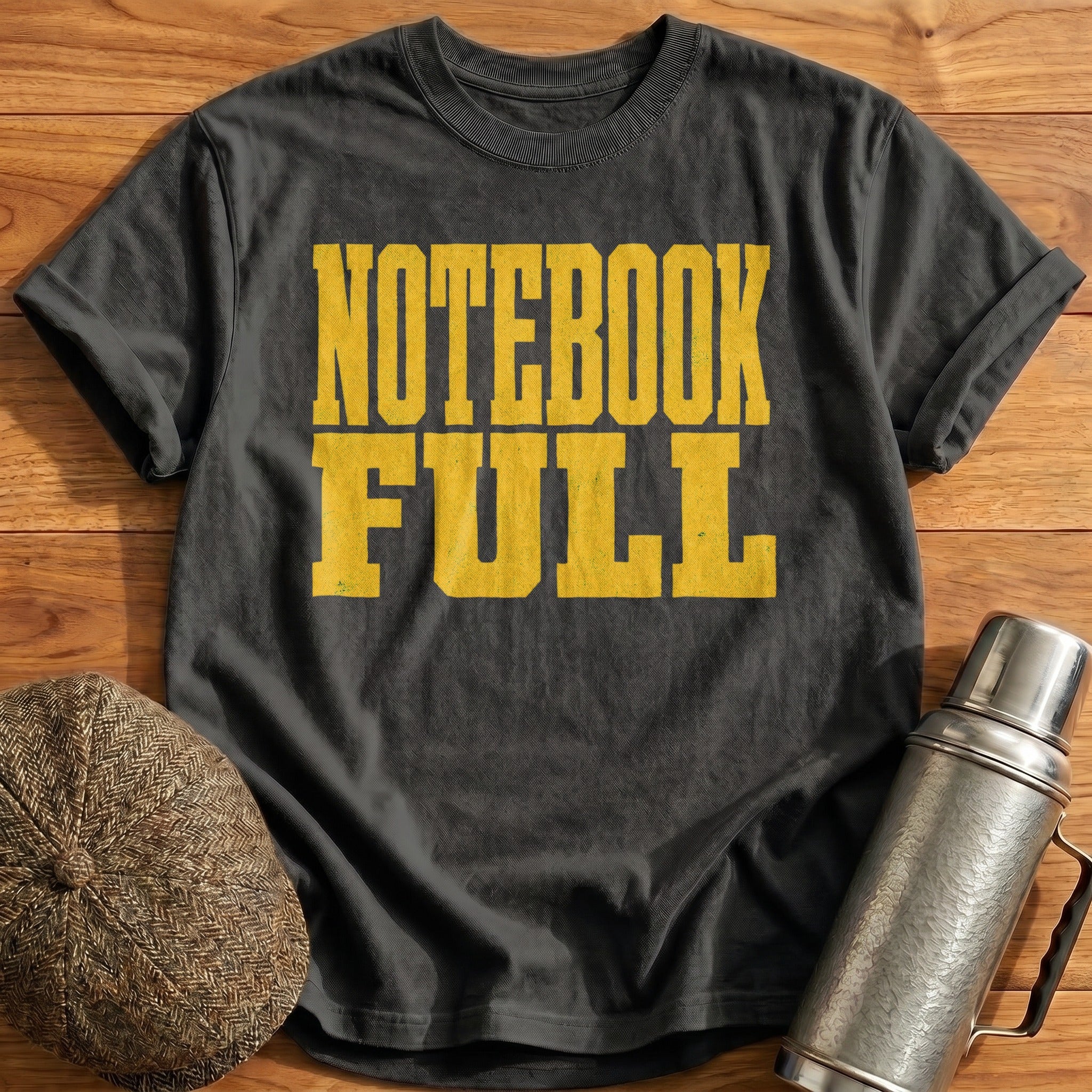 Notebook Full T-Shirt - Charcoal
