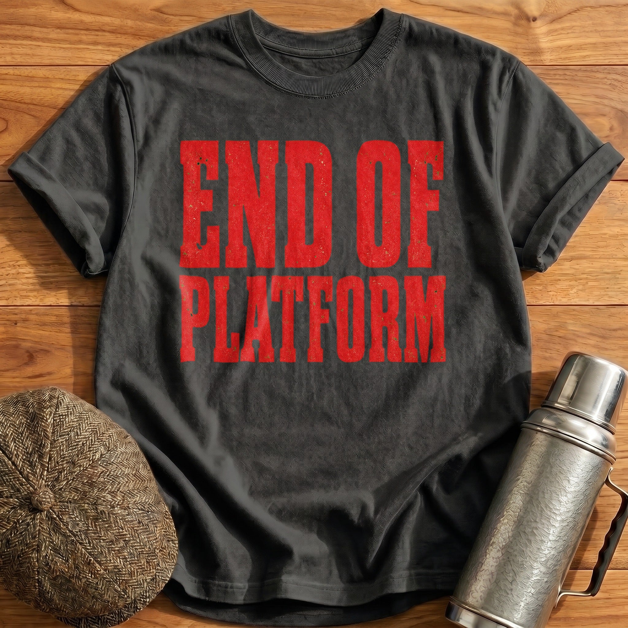 End of Platform T-Shirt - Charcoal