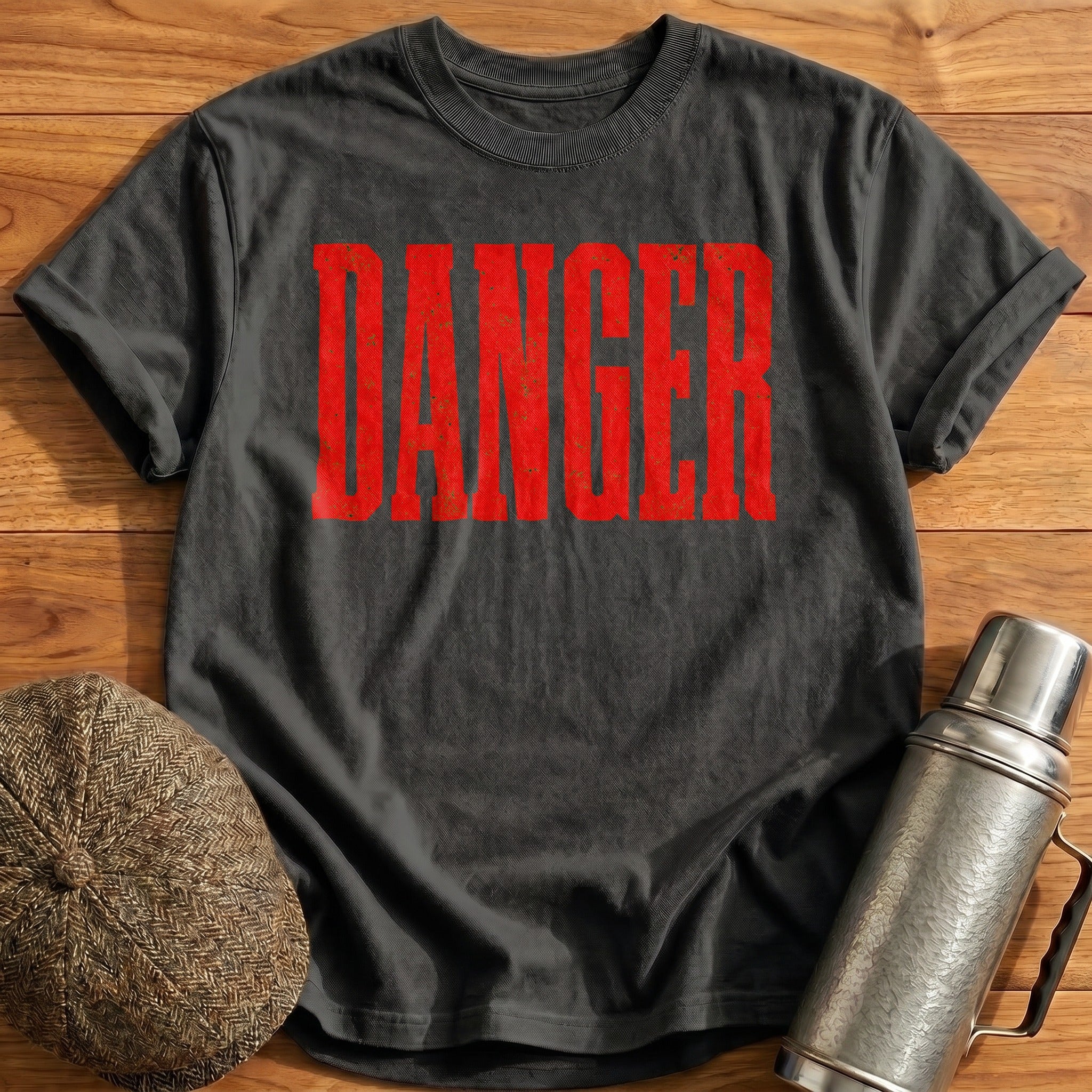 Danger T-Shirt - Charcoal