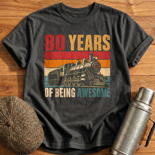 80 Being Awesome T-Shirt - Charcoal