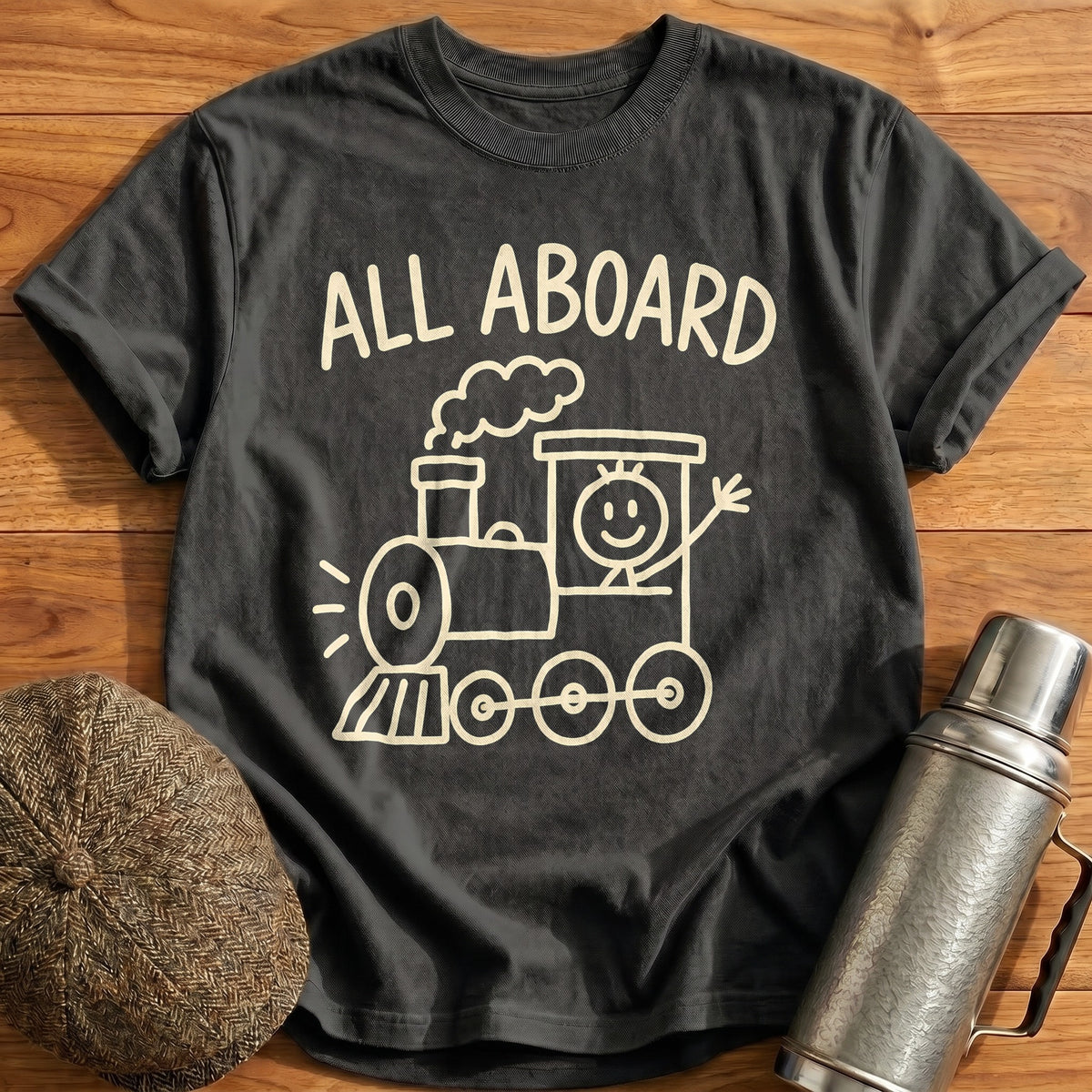 All Aboard 35 T-Shirt - Charcoal