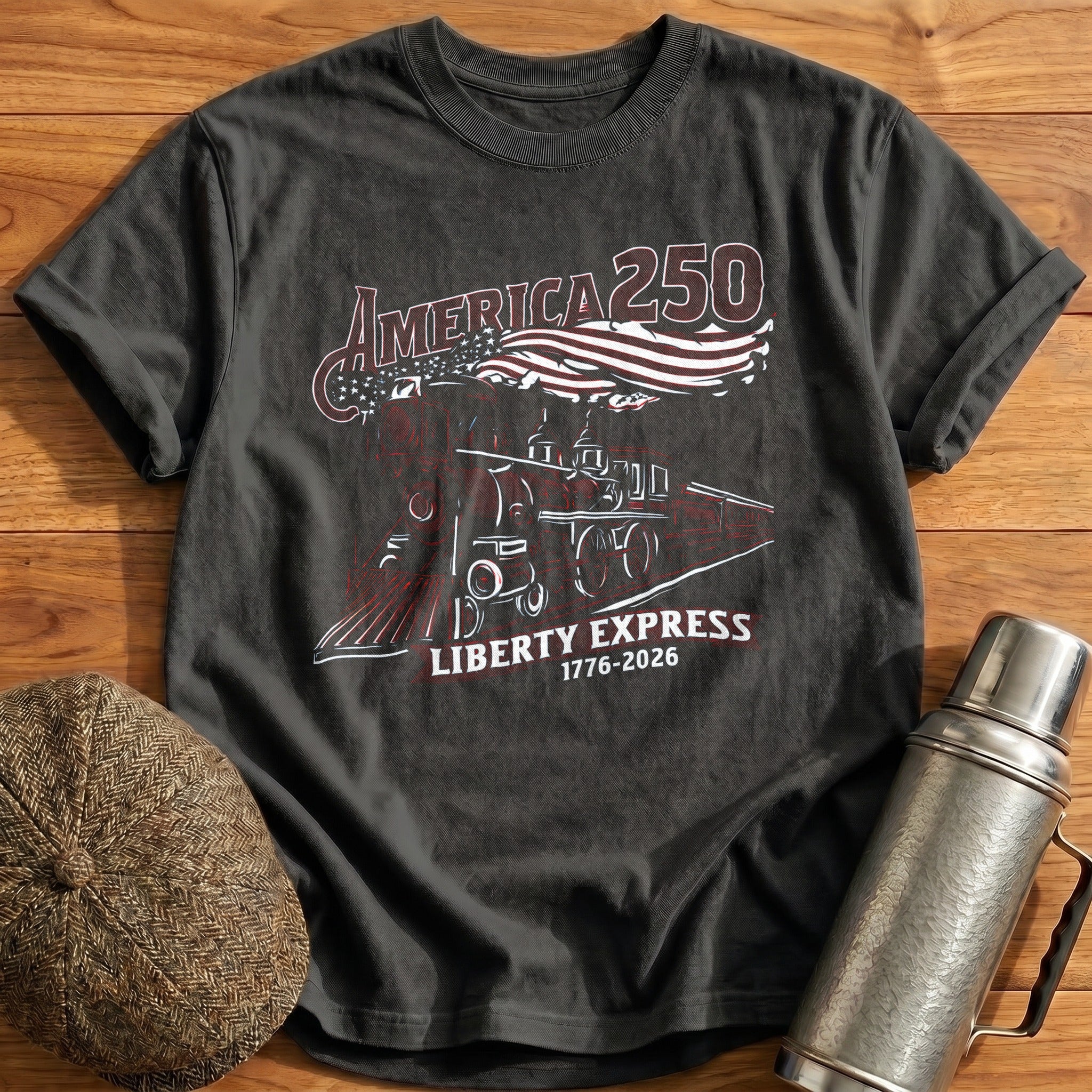 America_250_Liberty_Express T-Shirt - Charcoal