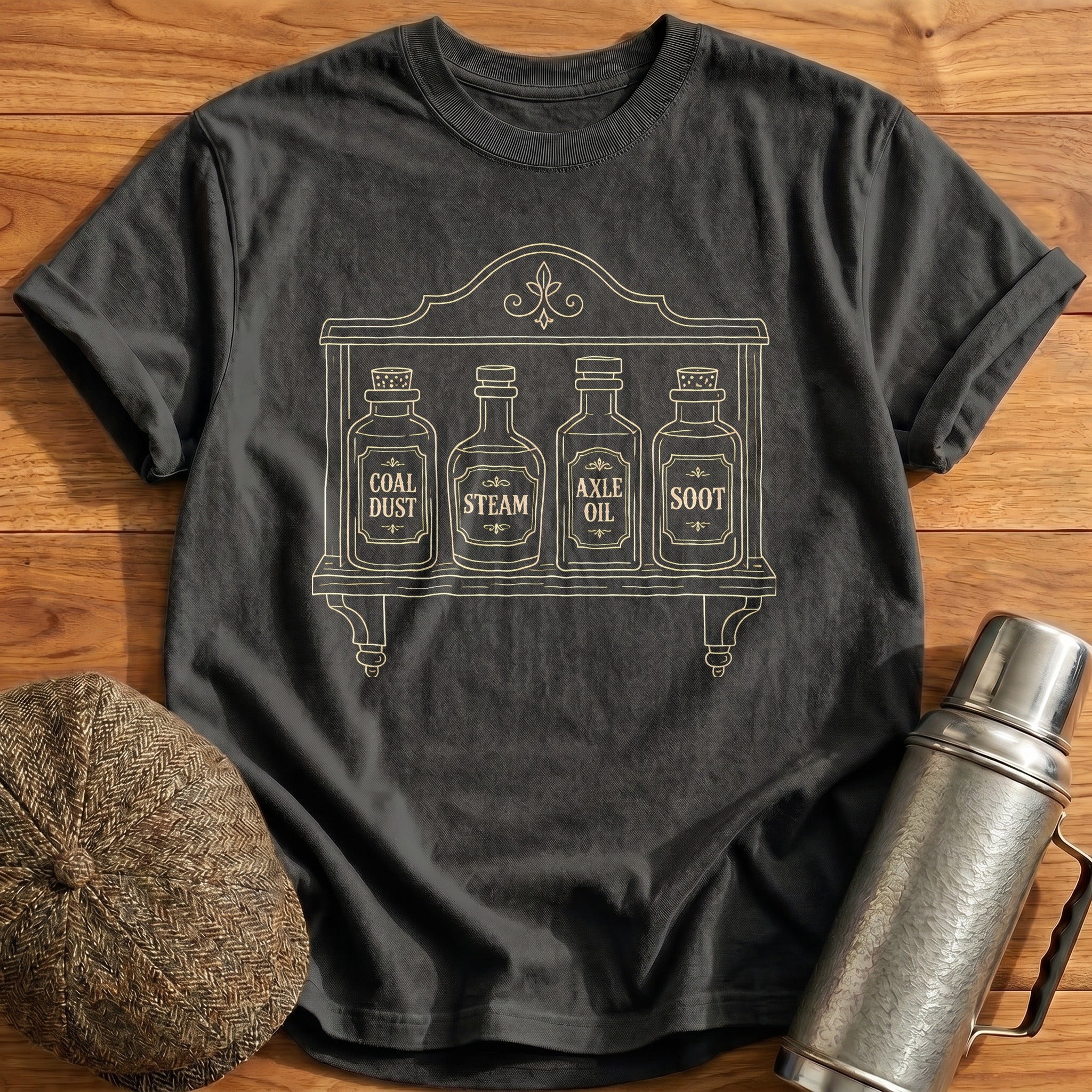 Apothecary Rail Bottles 14 - Charcoal