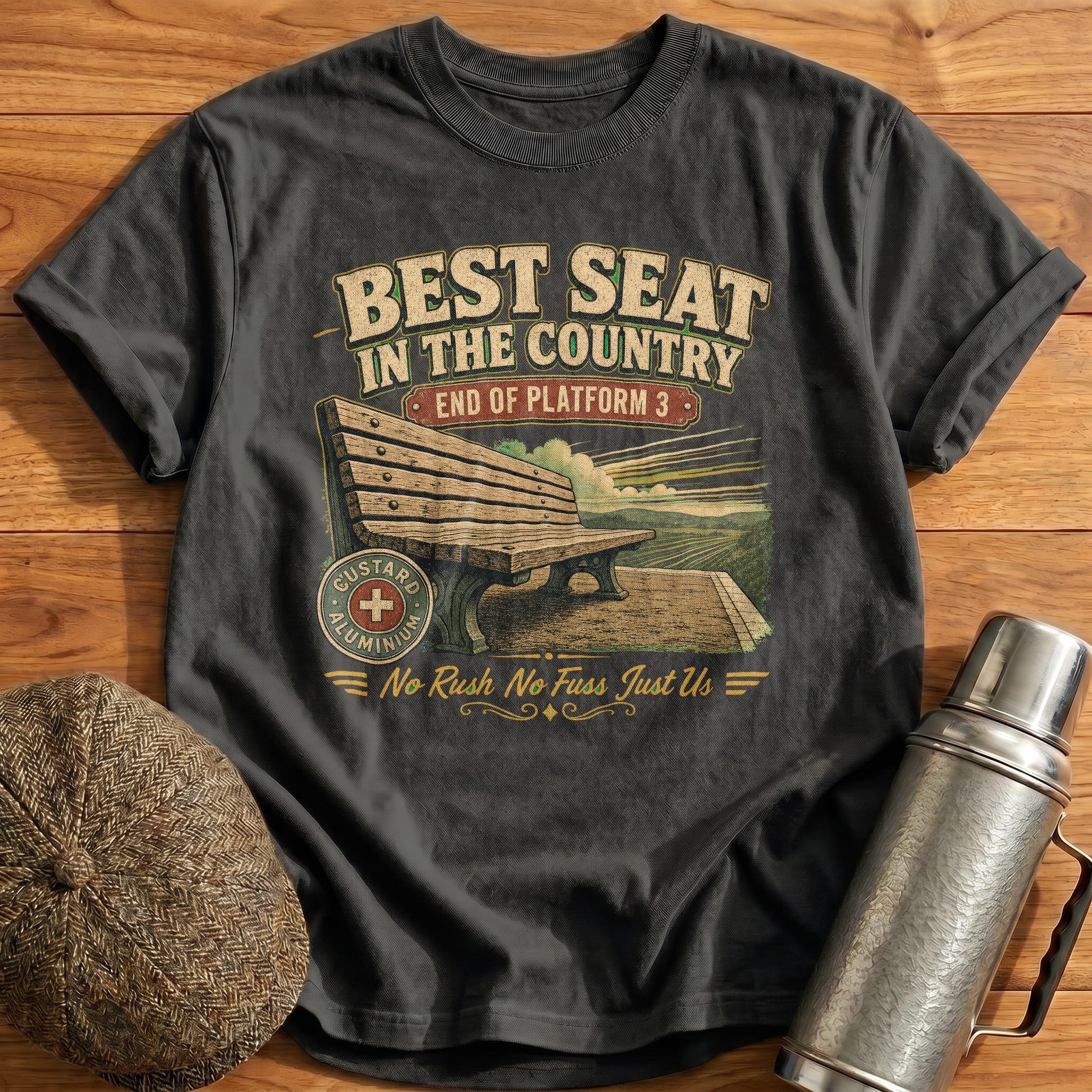 Best Seat in the Country T-Shirt - Charcoal