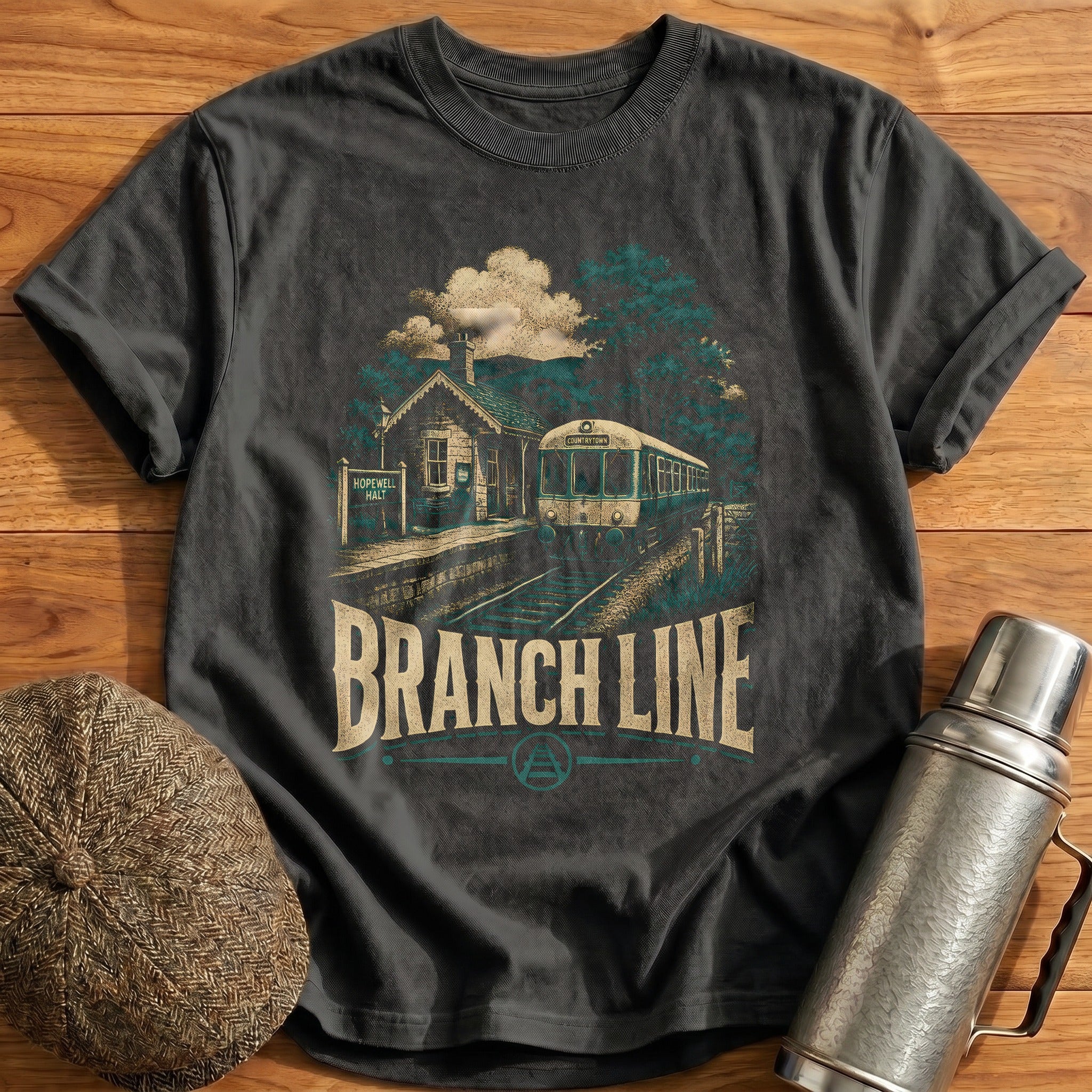 Branch Line T-Shirt - Charcoal