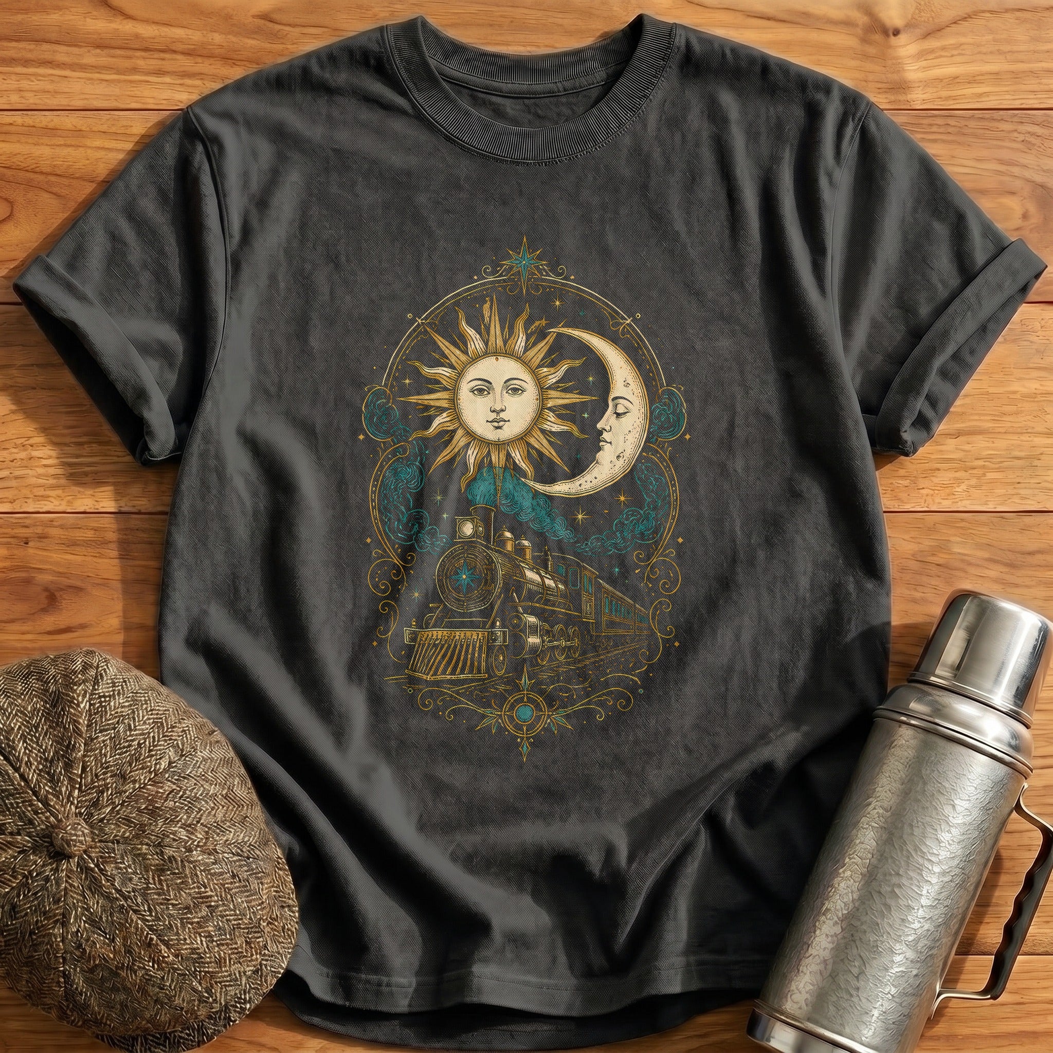 Celestial Rails T-Shirt - Charcoal