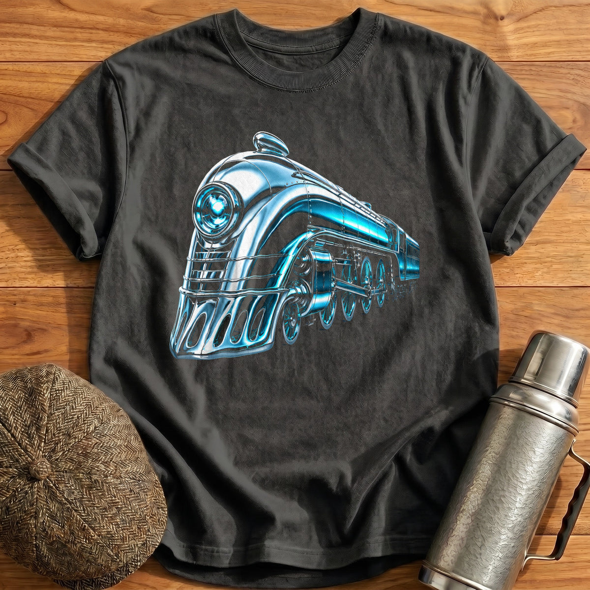 Chrome Locomotive 62 T-Shirt - Charcoal
