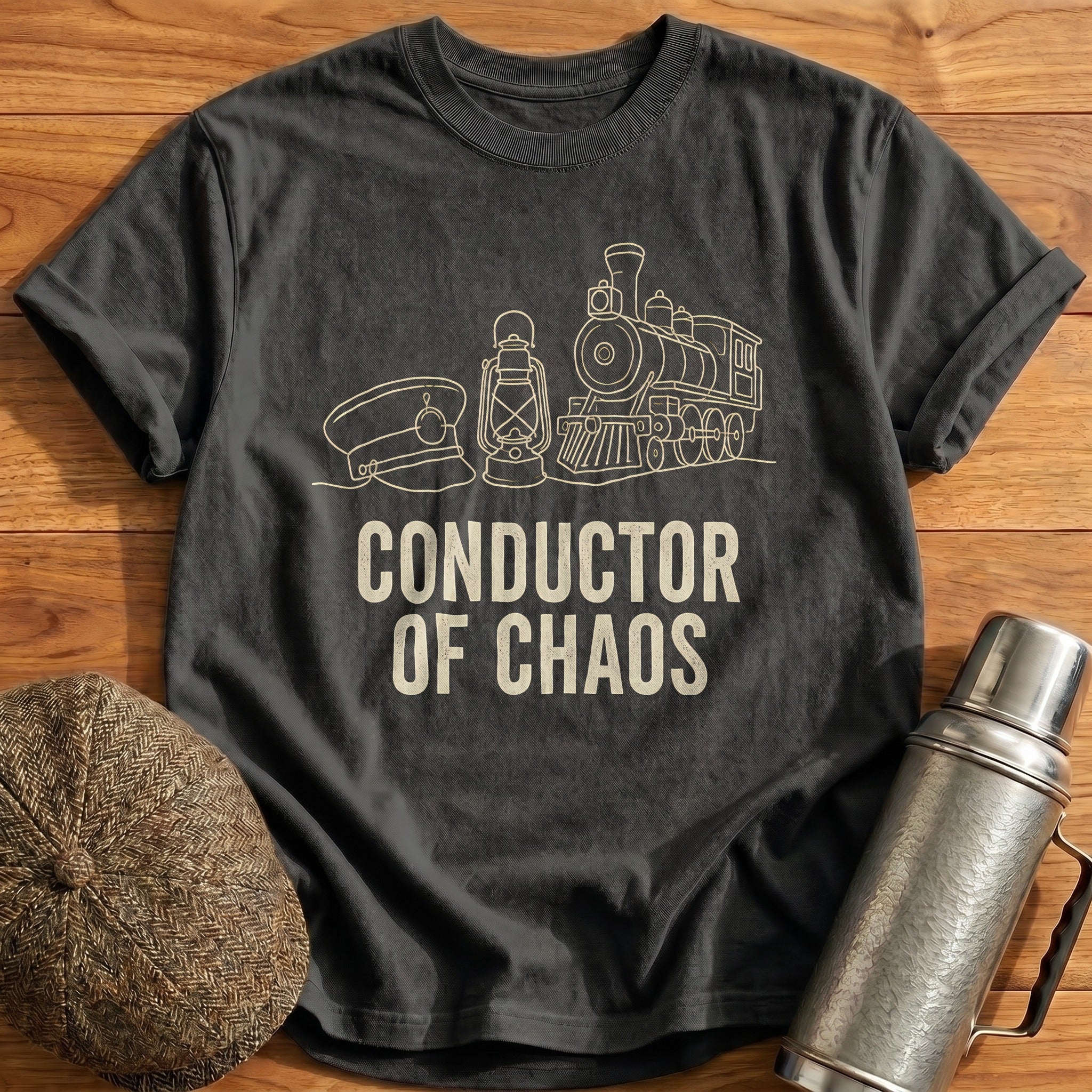 Conductor Of Chaos 52 T-Shirt - Charcoal