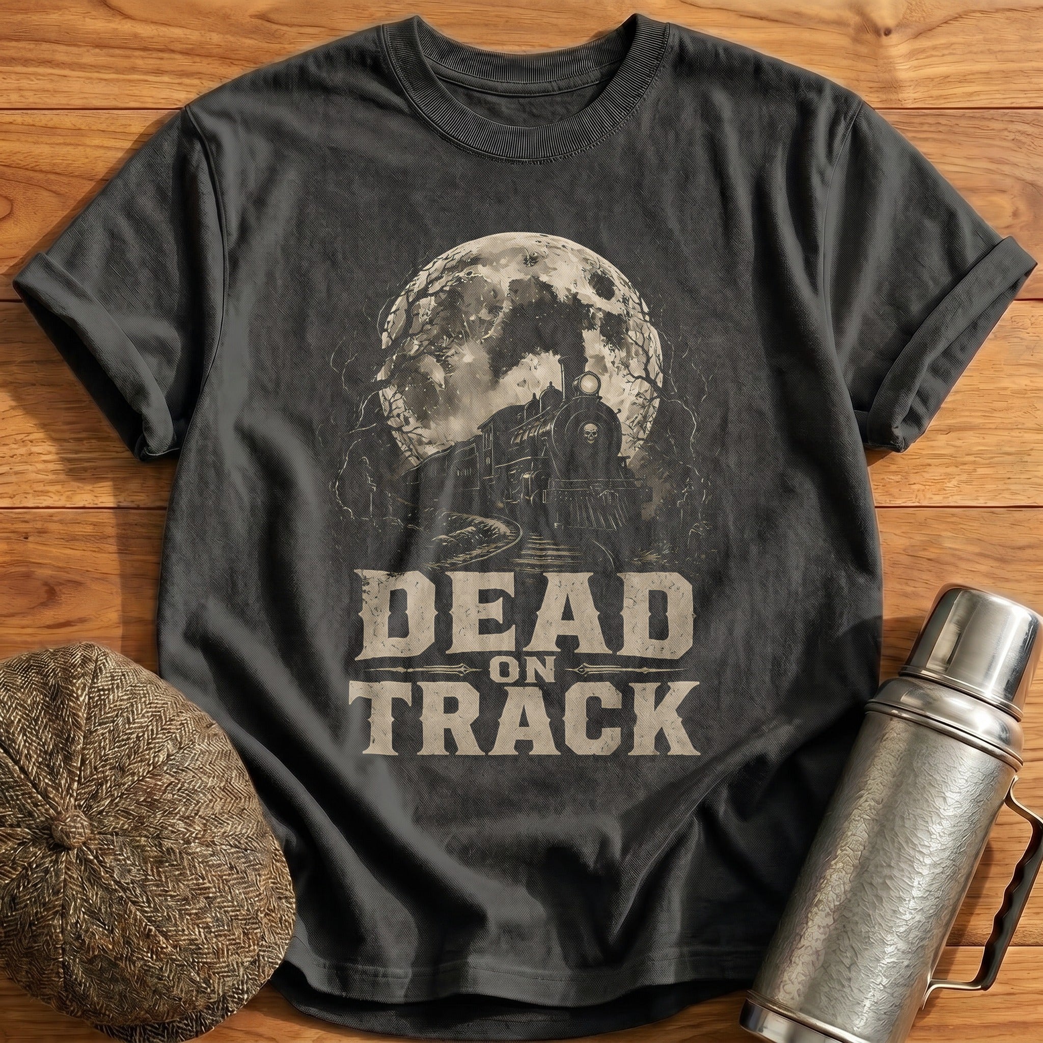 Dead On Track Gothic Train Moon - Charcoal