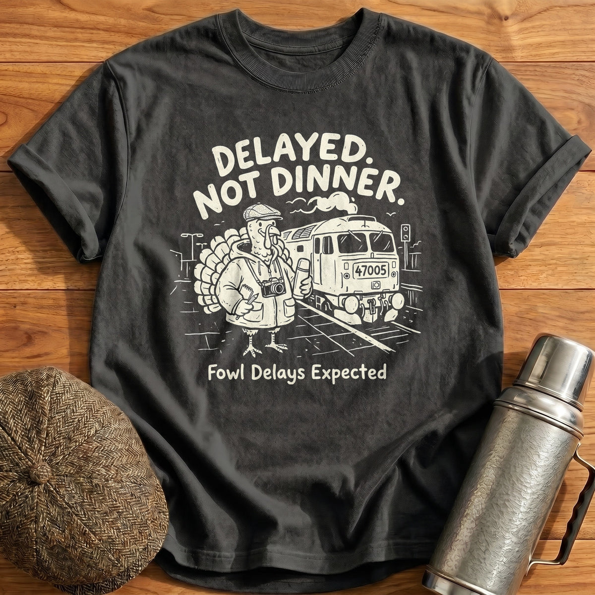 Delayed Not Dinner Fowl Delays Expected 10 T-Shirt - Charcoal