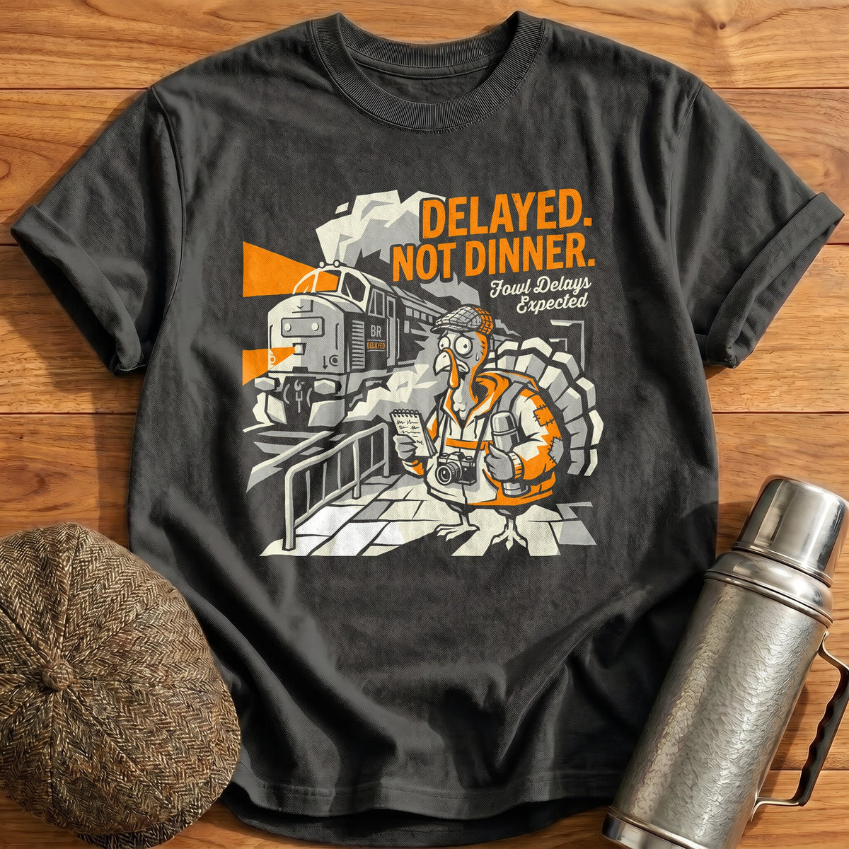 Delayed Not Dinner Fowl Delays Expected 4 T-Shirt - Charcoal