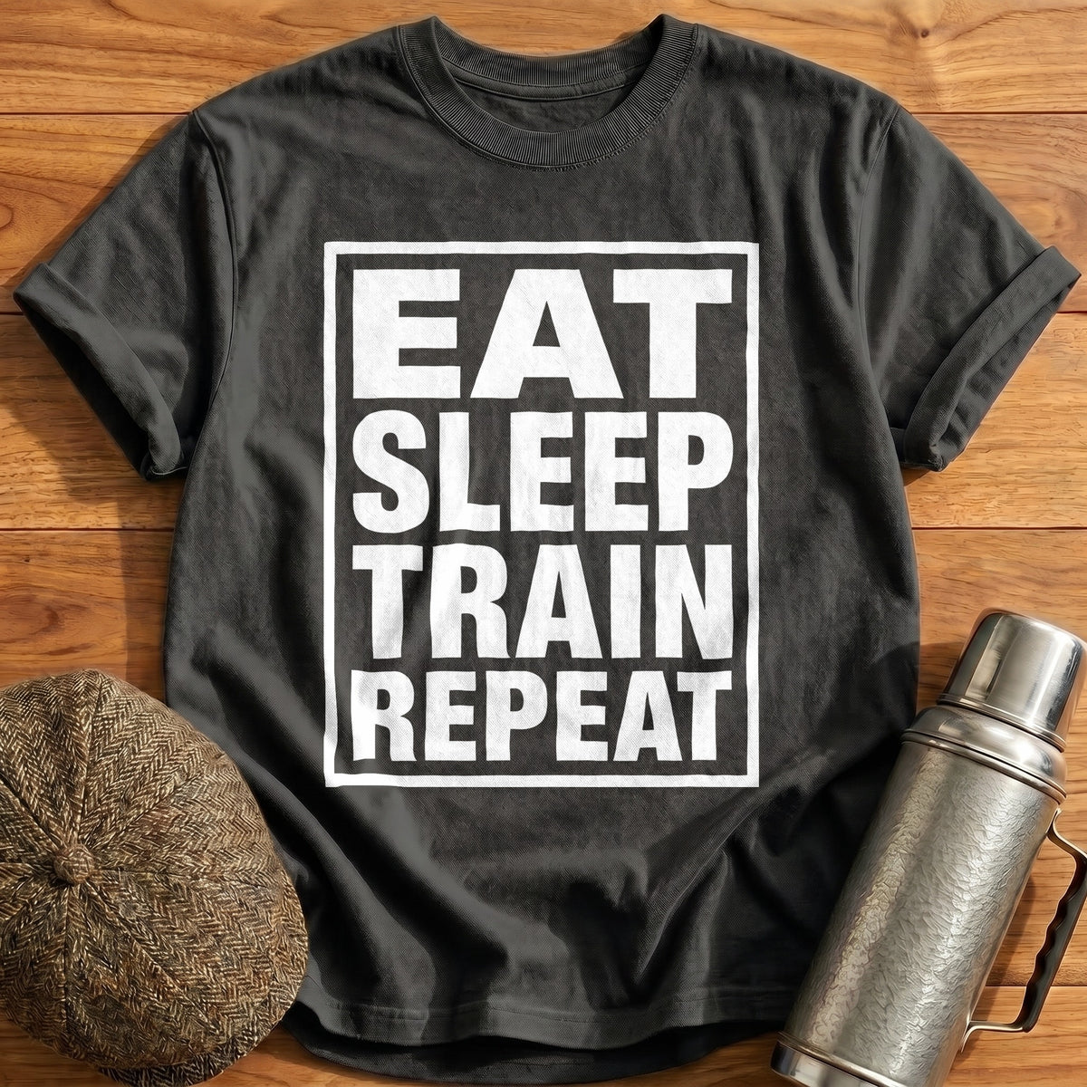 Eat Sleep Train Repeat 41 T-Shirt - Charcoal