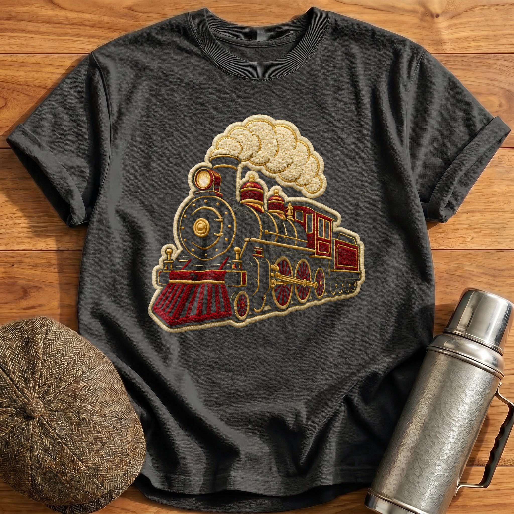 Embroidered Loco 50 T-Shirt - Charcoal