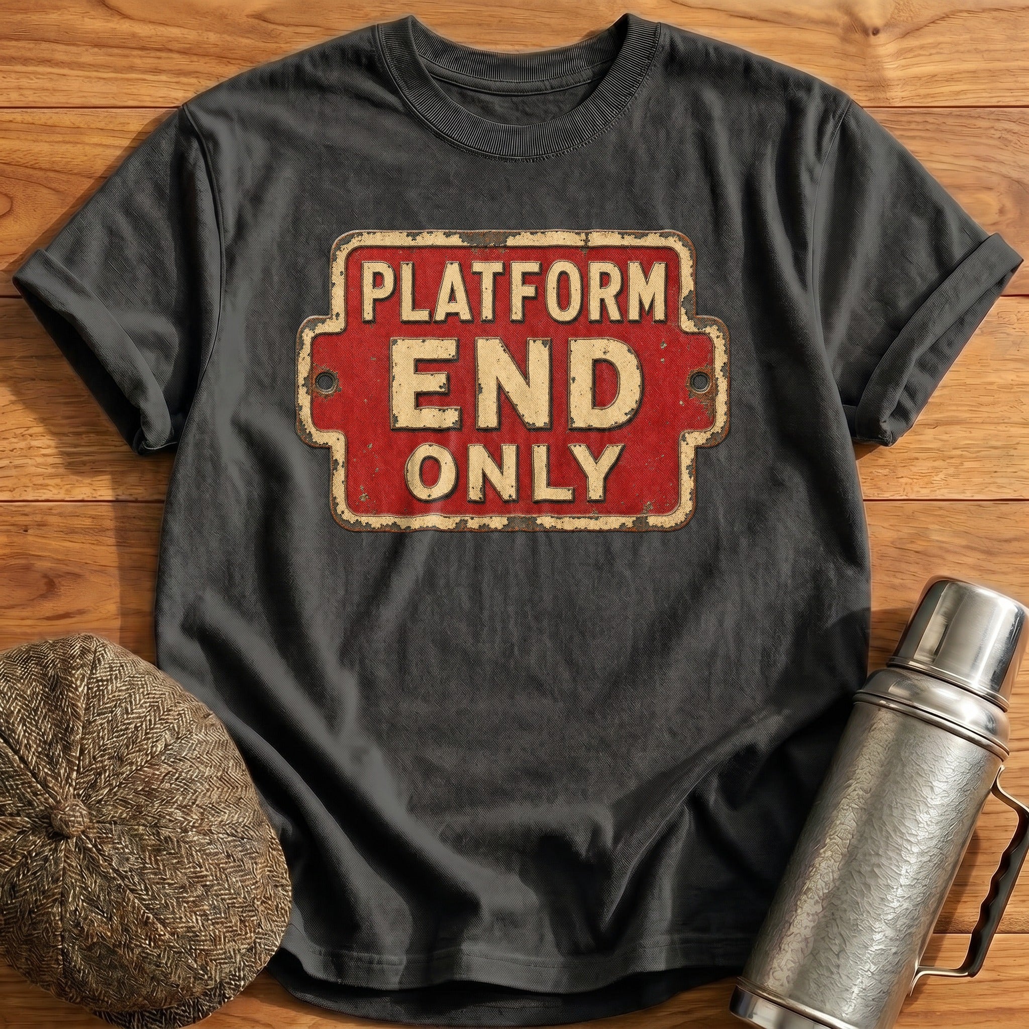 End of the Line T-Shirt - Charcoal