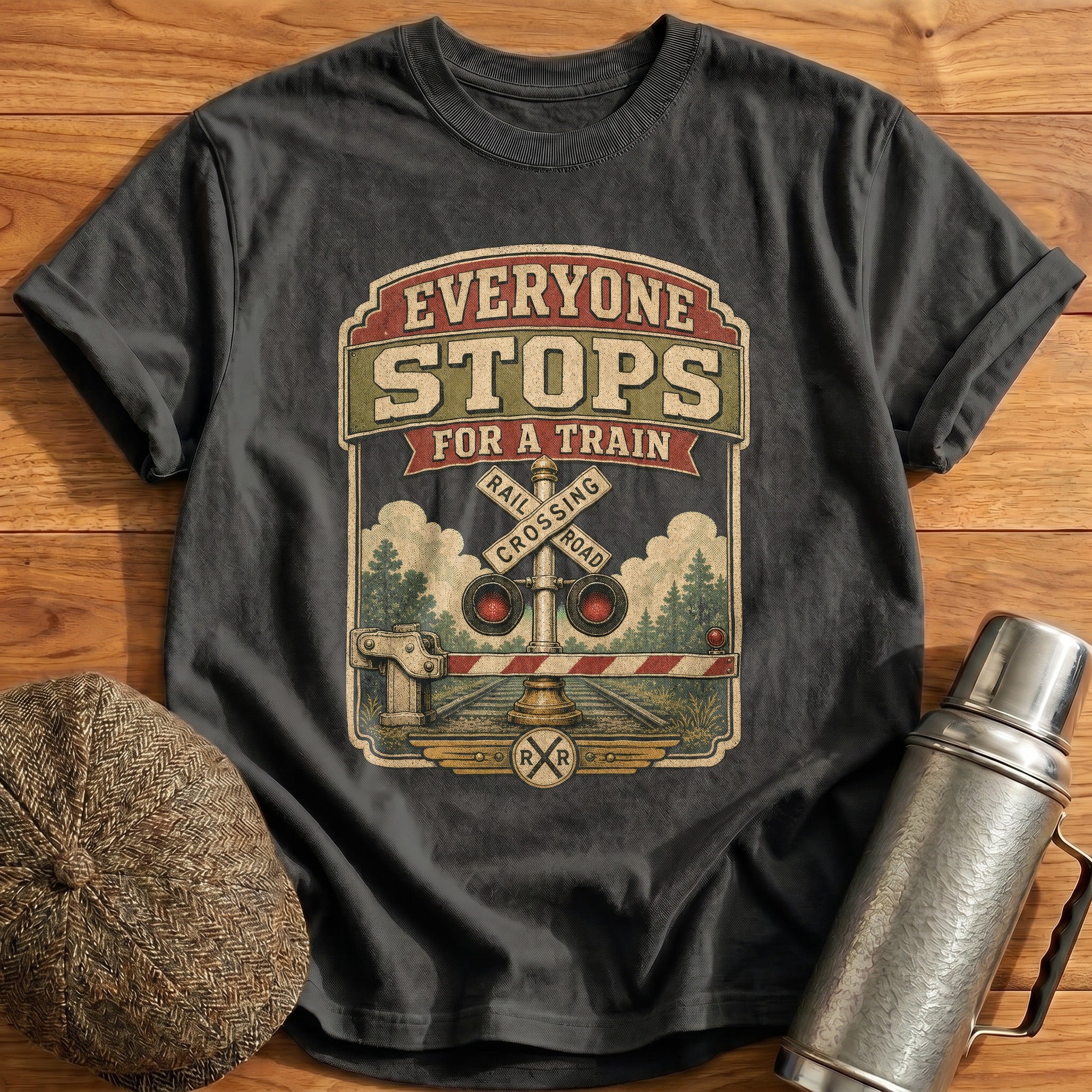 Everyone Stops T-Shirt - Charcoal