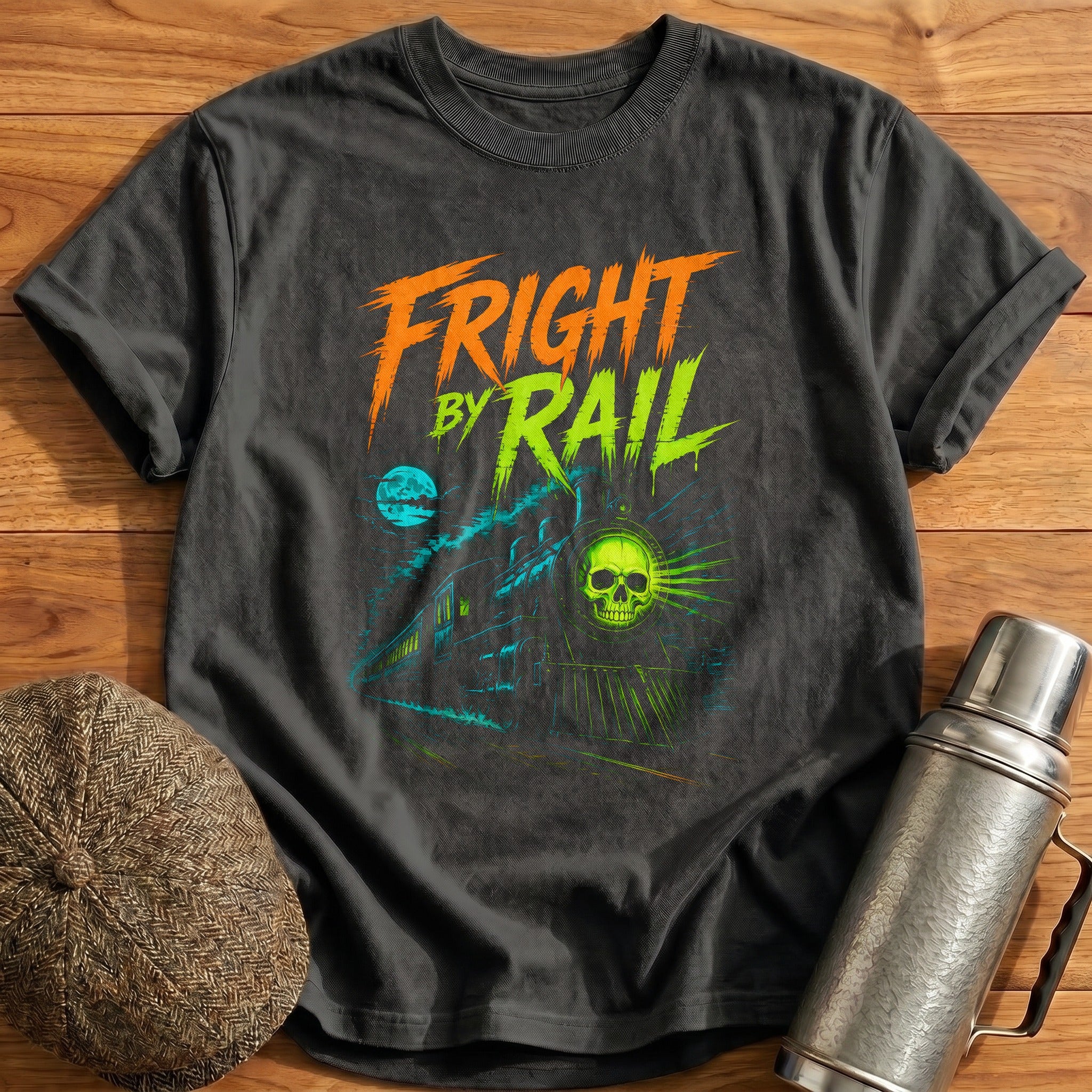 Fright By Rail T-Shirt - Charcoal
