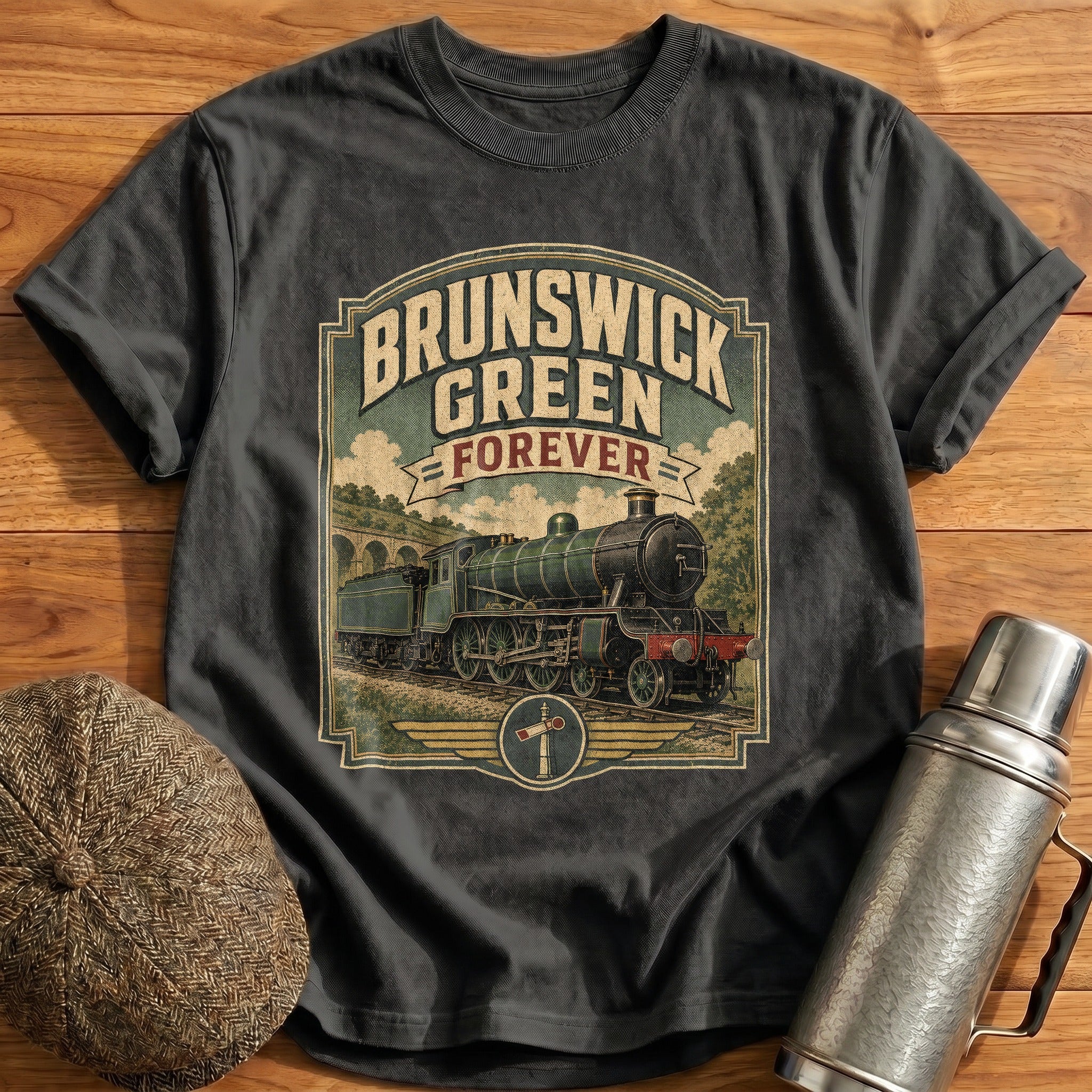 Green Forever T-Shirt - Charcoal