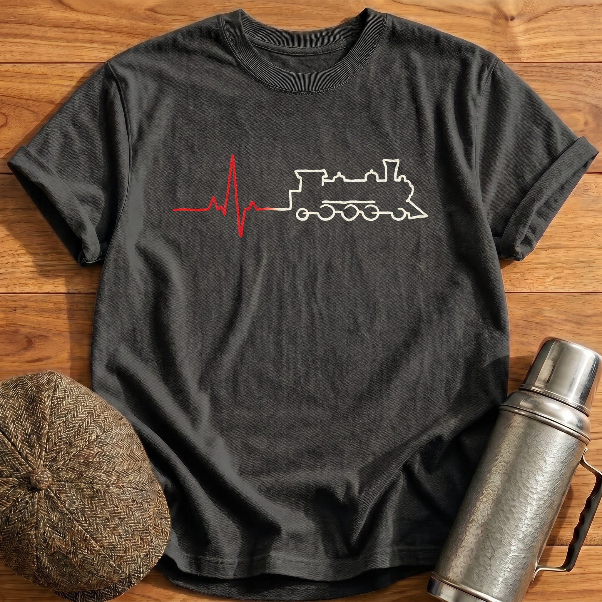 Heartbeat Express T-Shirt - Charcoal
