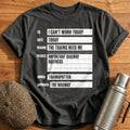 I Can't Work Today The Trains Need Me 70 T-Shirt - Charcoal