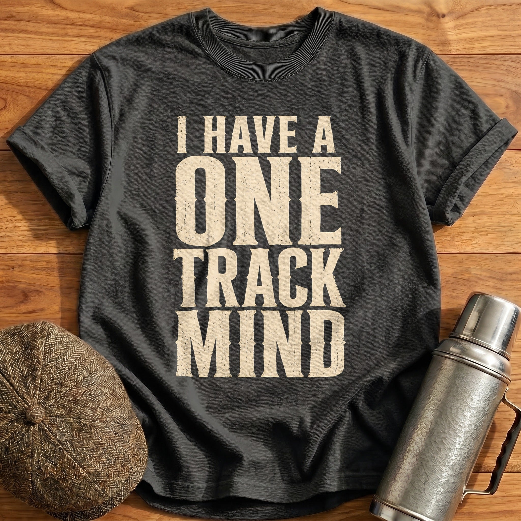 I Have A One Track Mind Runner Focused Funny - Charcoal