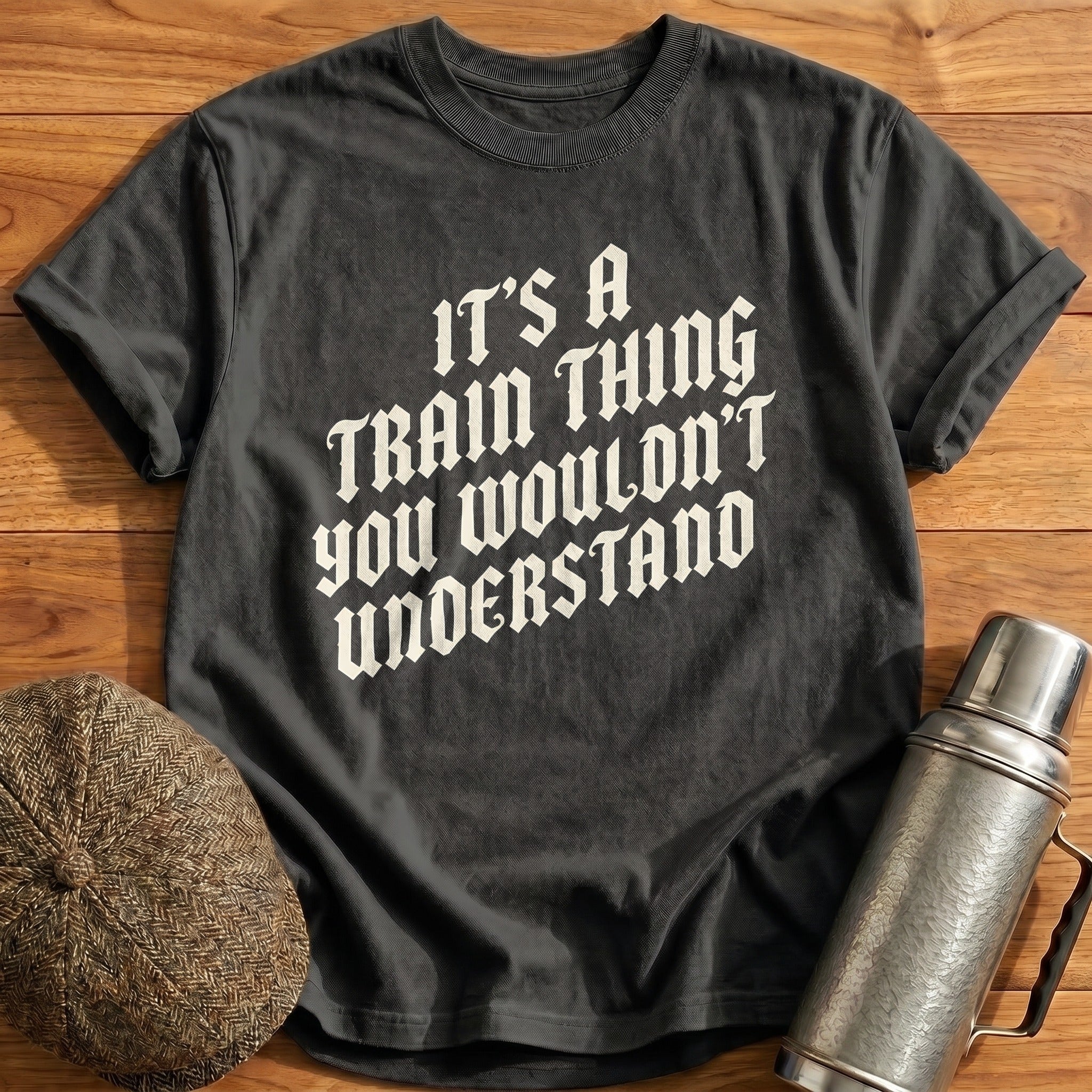 Its A Train Thing 24 T-Shirt - Charcoal