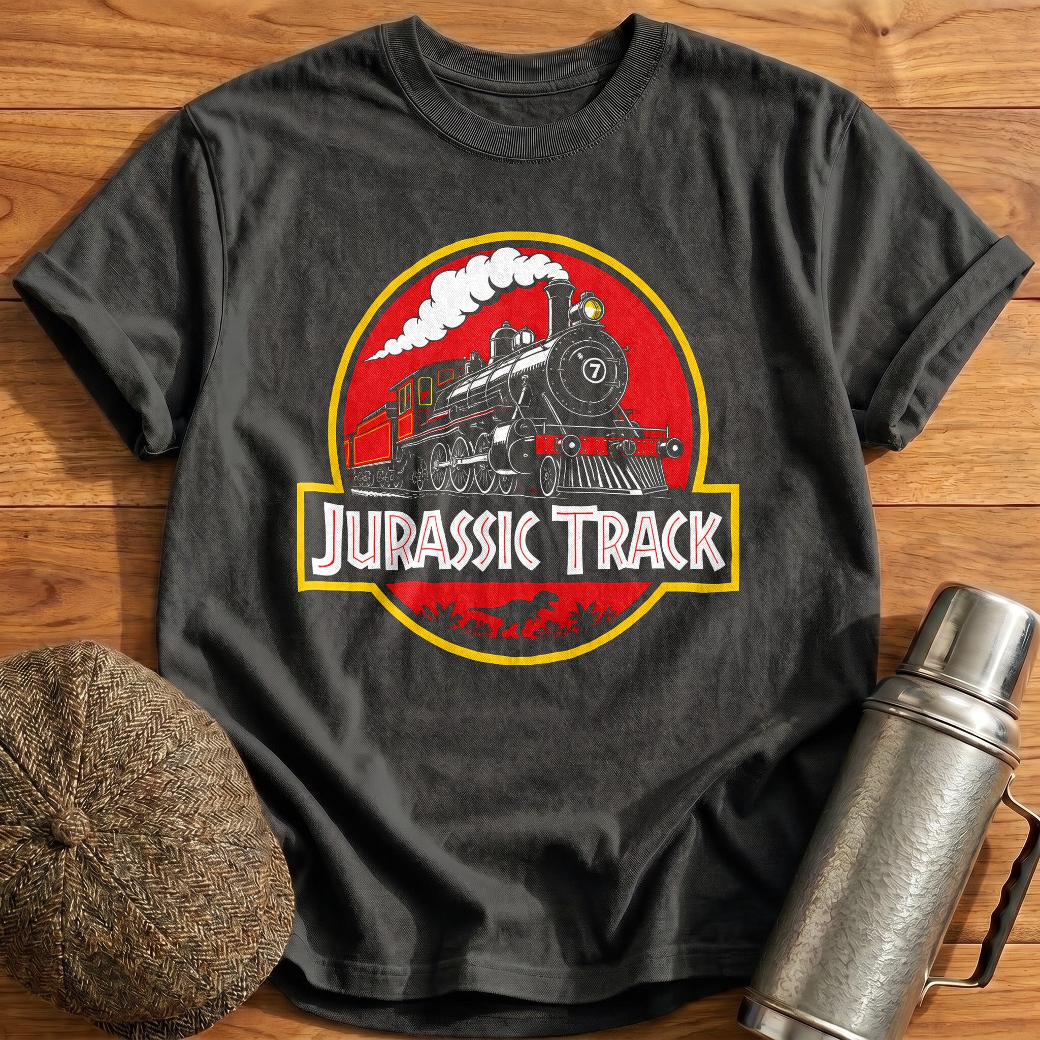 Jurassic Track 32 T-Shirt - Charcoal