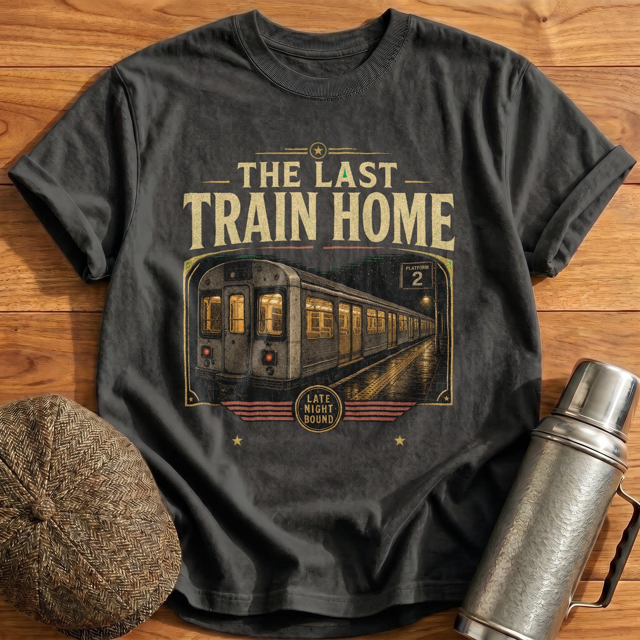 Late Night Bound T-Shirt - Charcoal